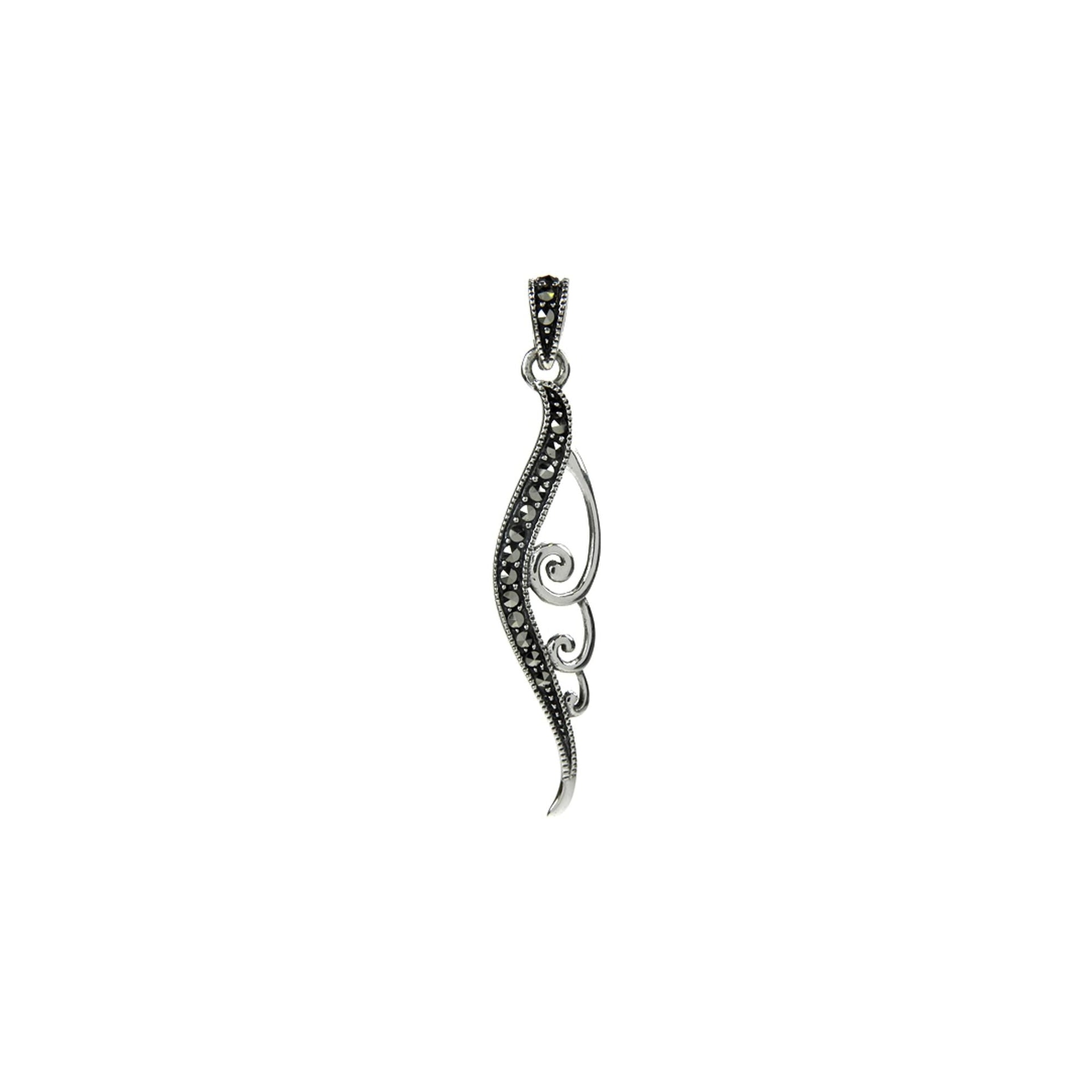 Lottie swirly wing pendant