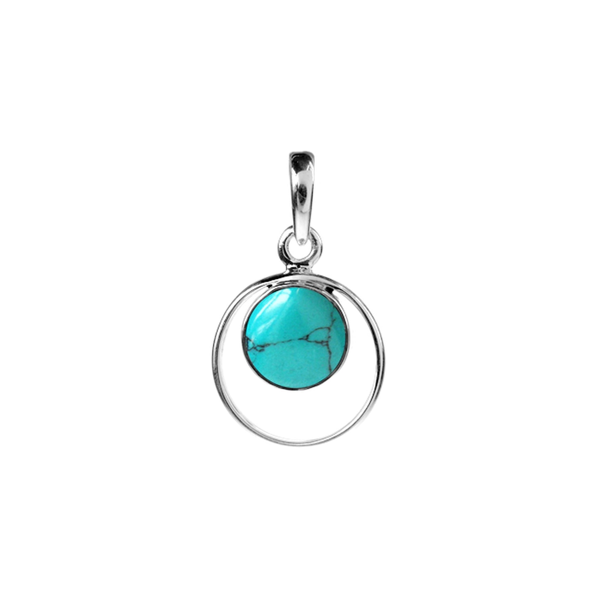 Ivy turquoise with hoop pendant