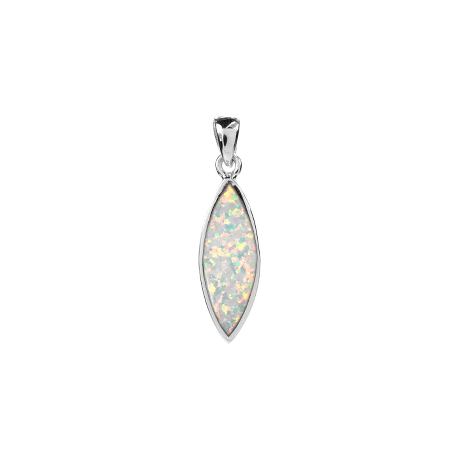 Diana white marquis pendant