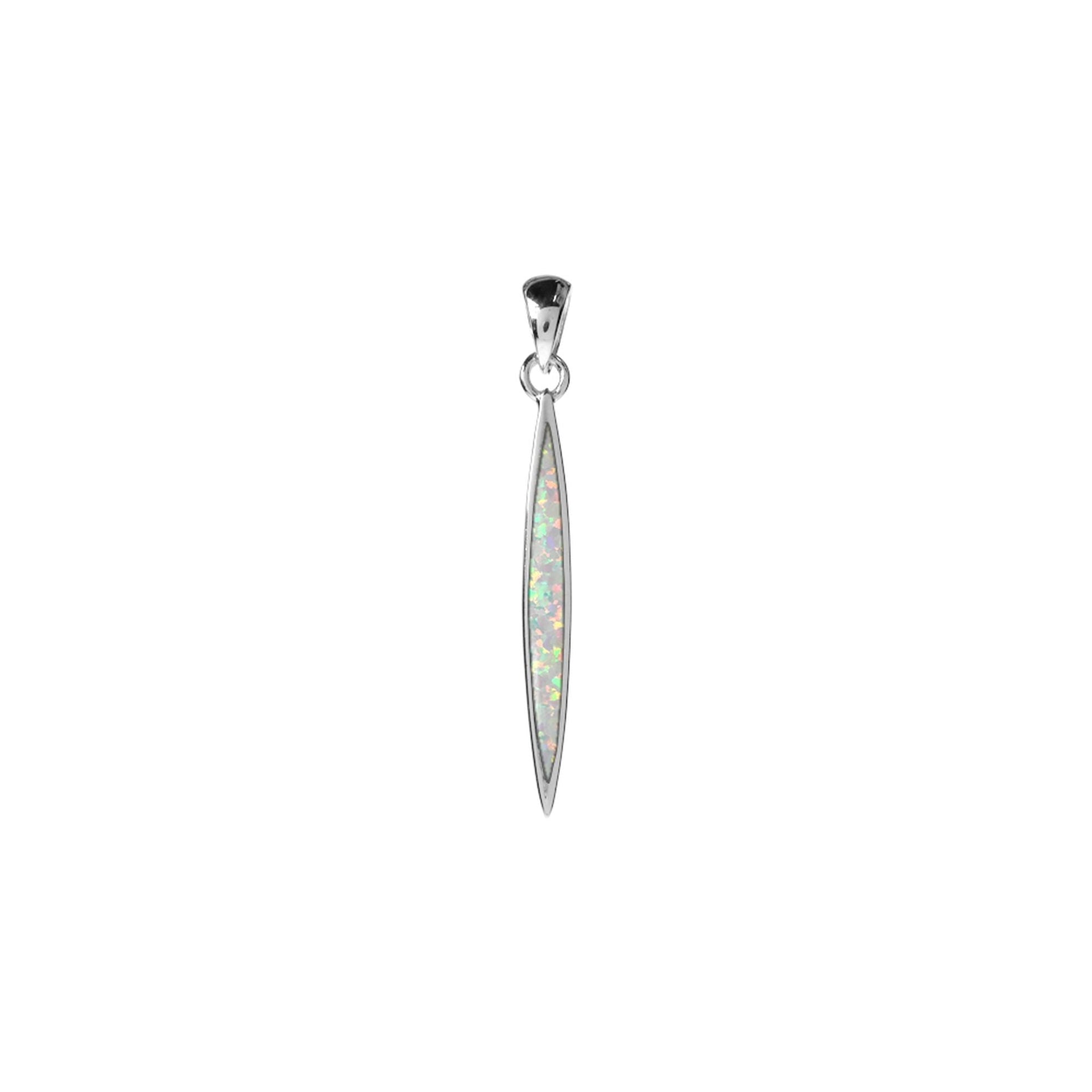 Diana white long marquis pendant