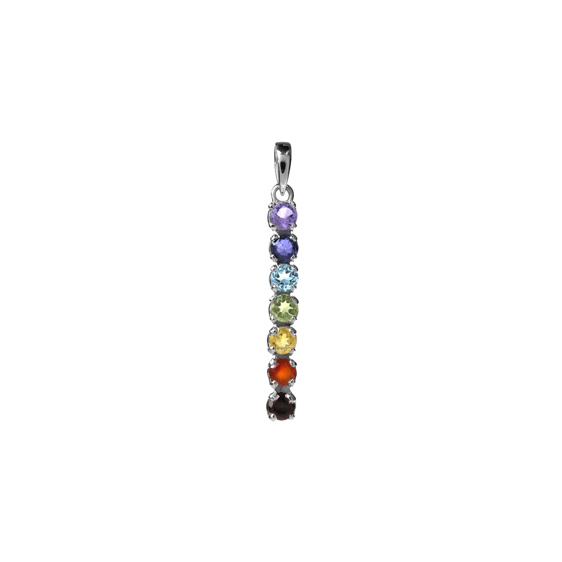 Kenna claw-set straight bar pendant