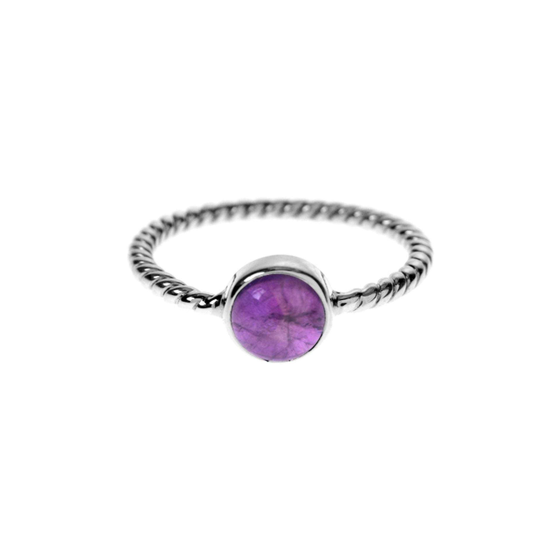 Catalina amethyst rope band ring