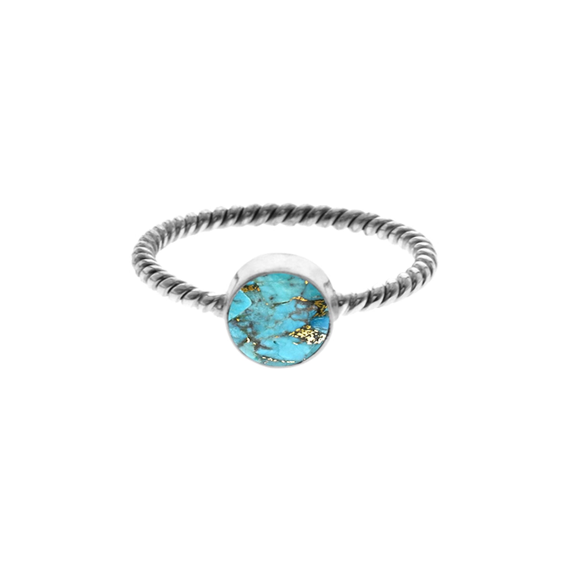 Catalina blue mohave rope band ring