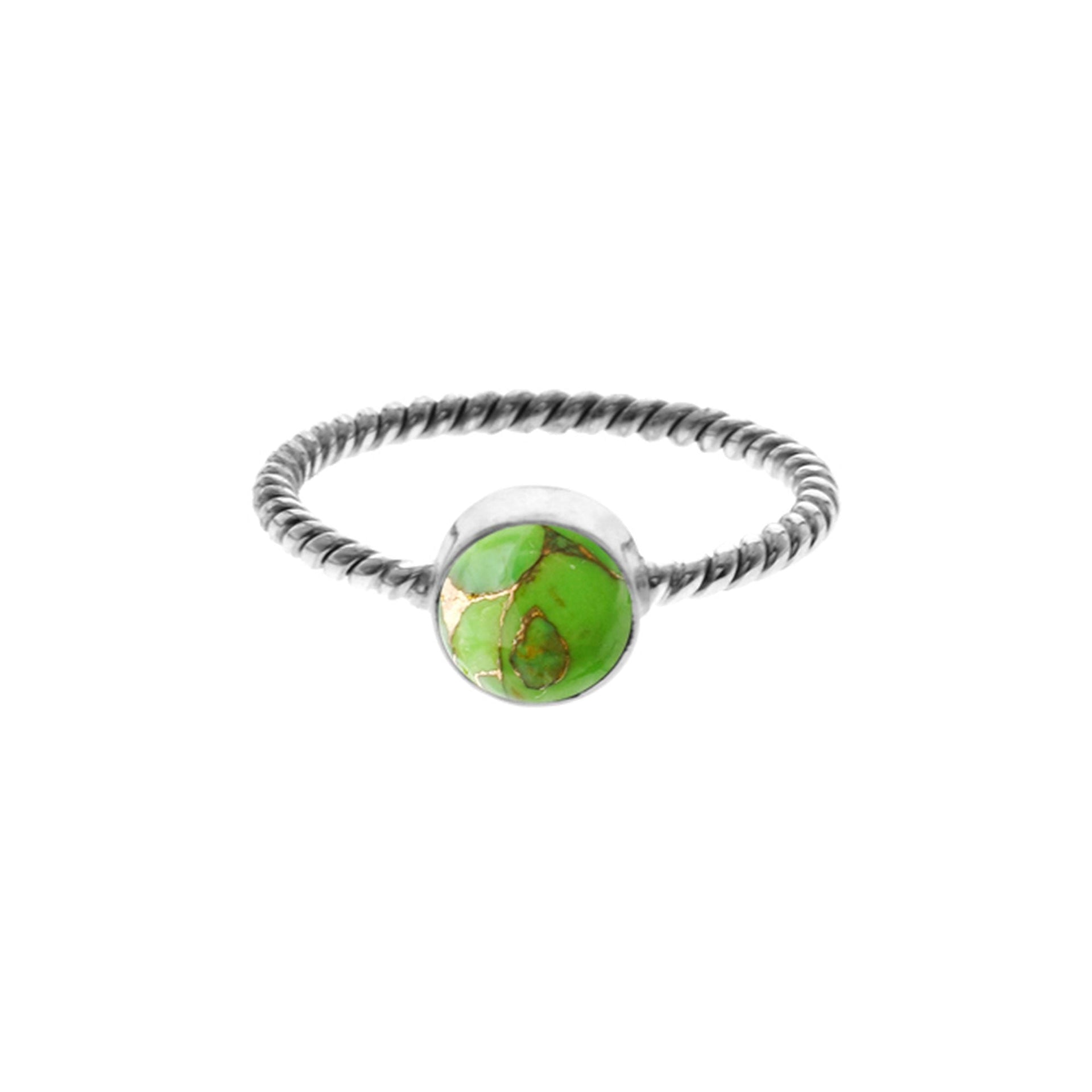 Catalina green mohave rope band ring