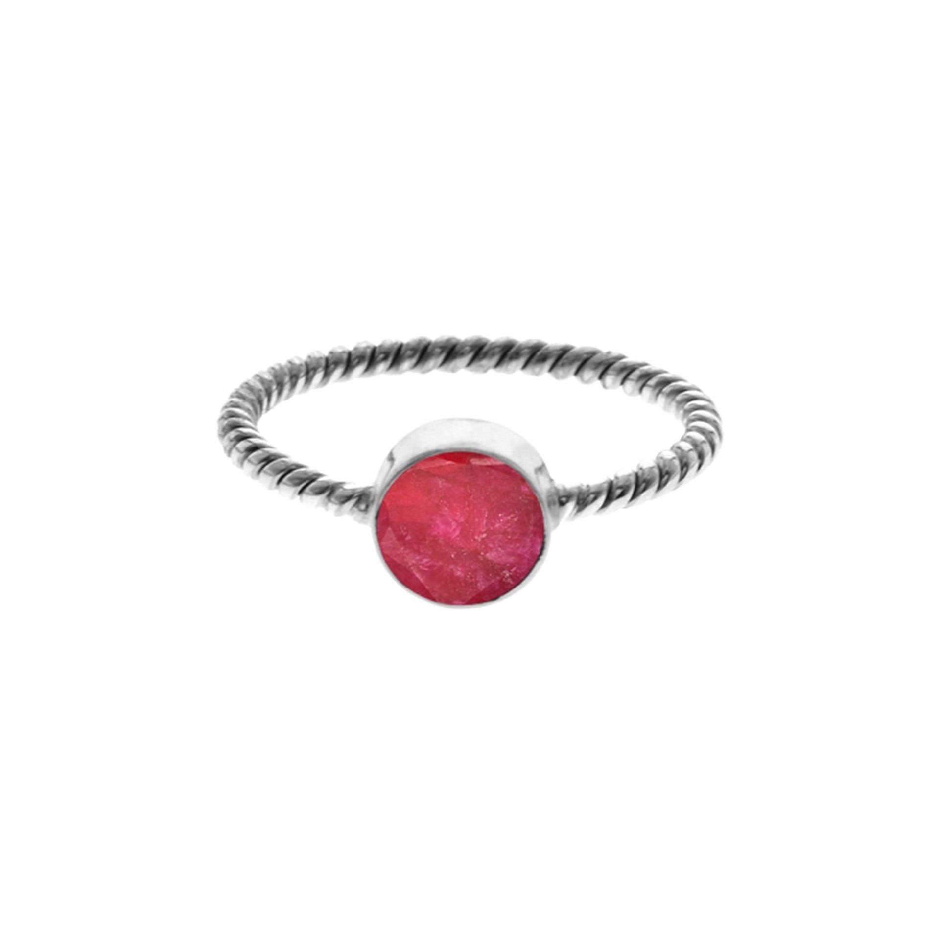 Catalina ruby quartz rope band ring