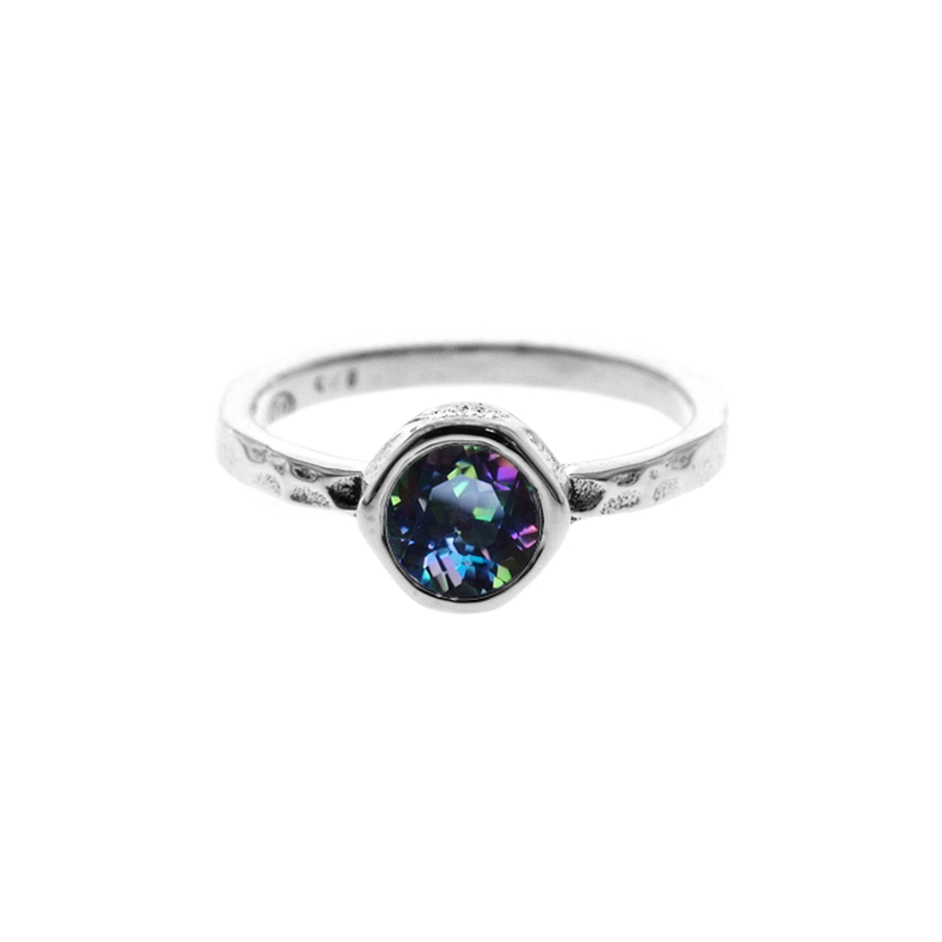 Lexi round mystic topaz ring