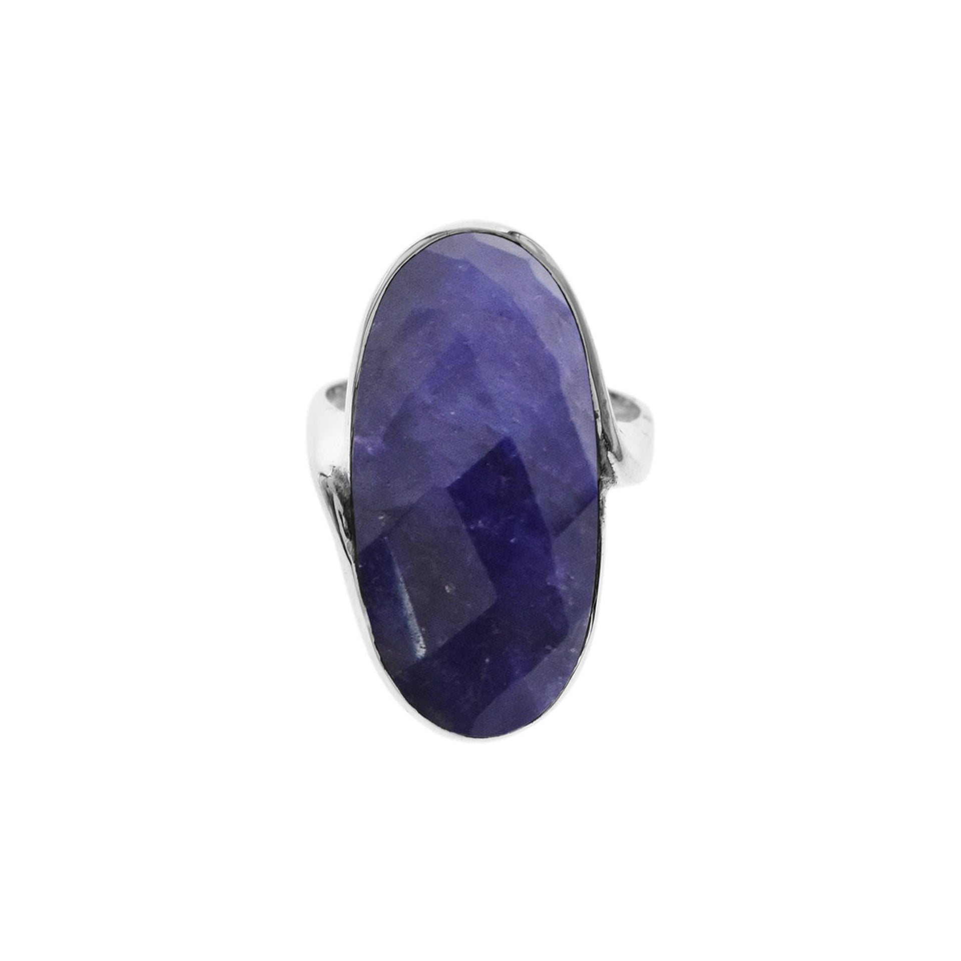 Samira deep oval sapphire quartz ring
