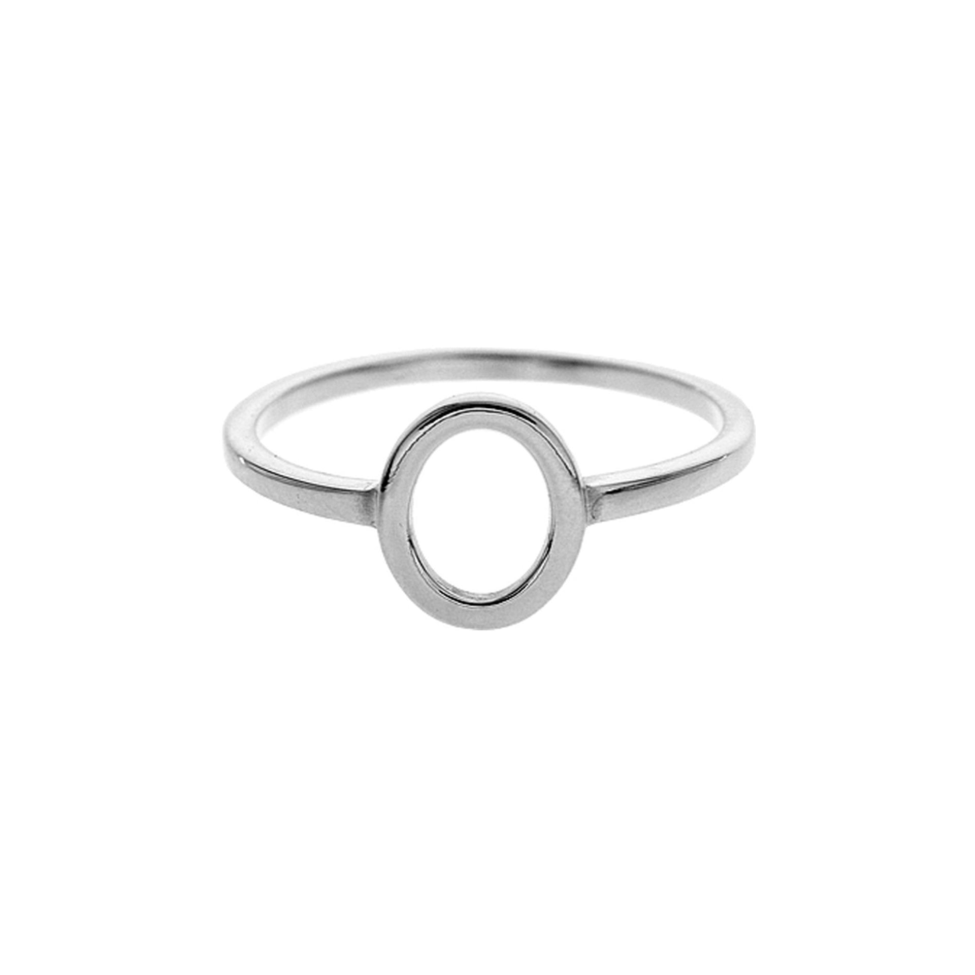 Simple open oval ring