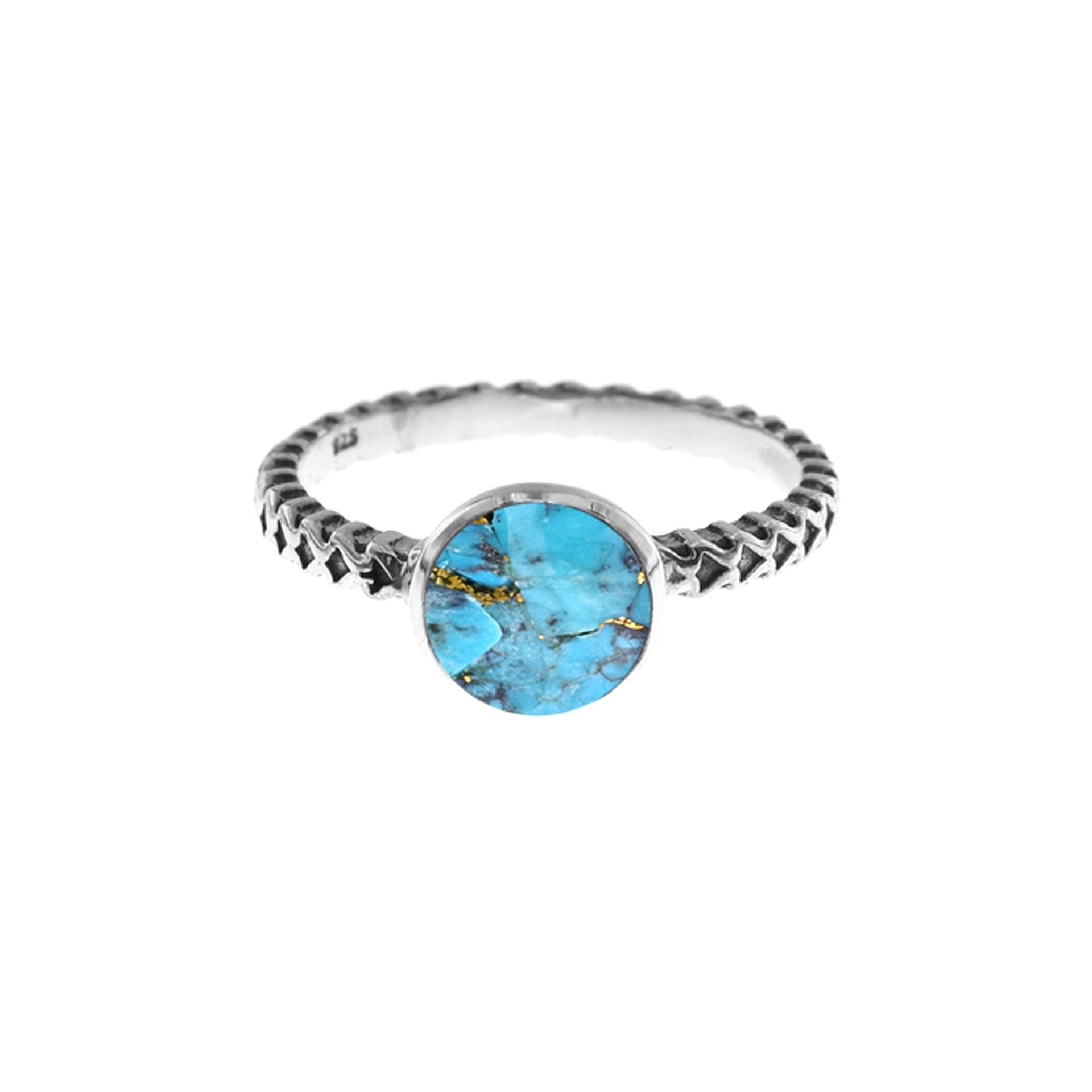 Catalina blue mohave patterned band ring