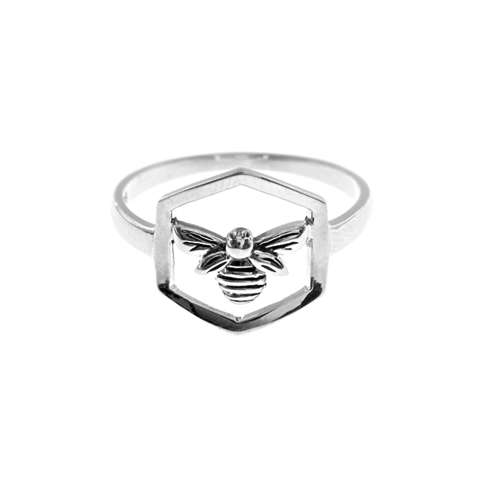 Anya bee inside hexagon ring