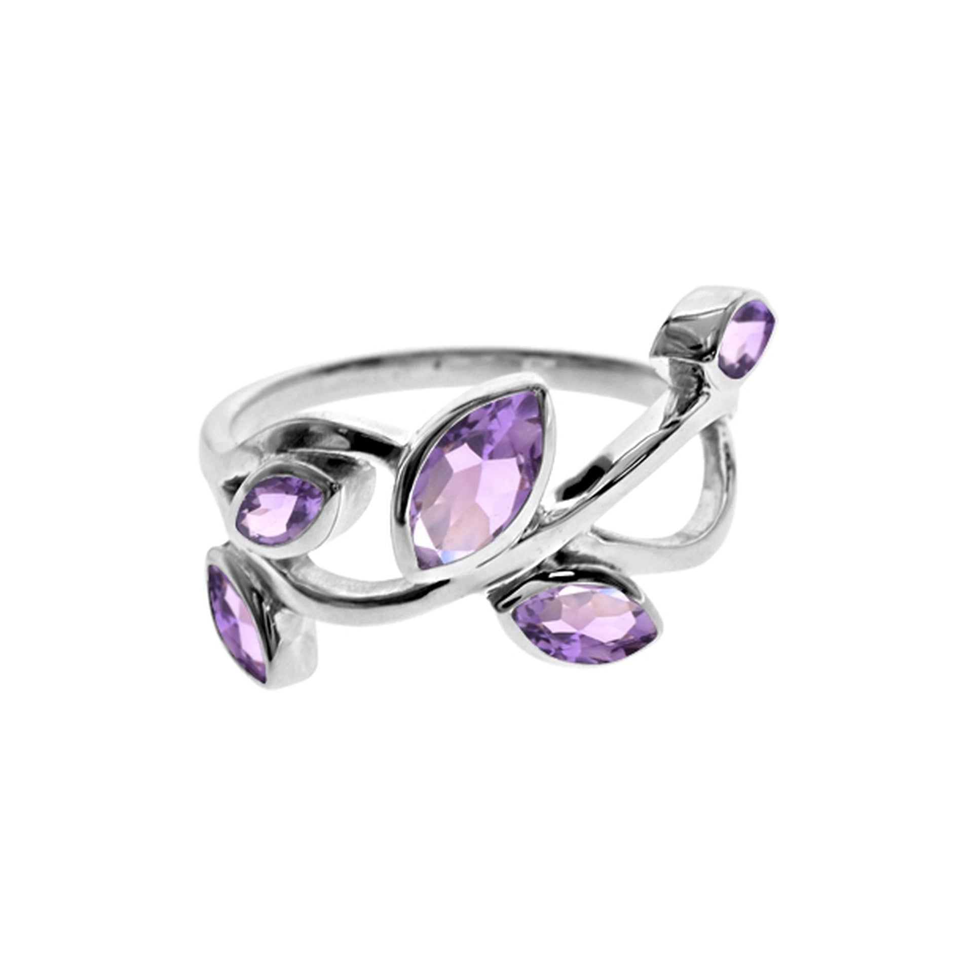Kara sprig amethyst ring