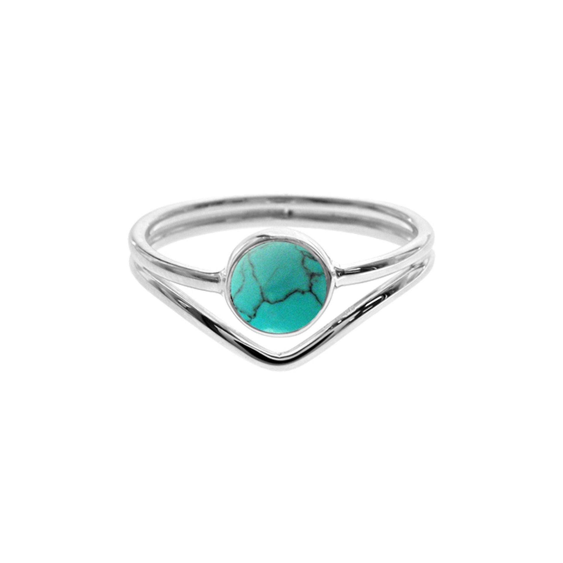 Ivy split chevron with turquoise ring