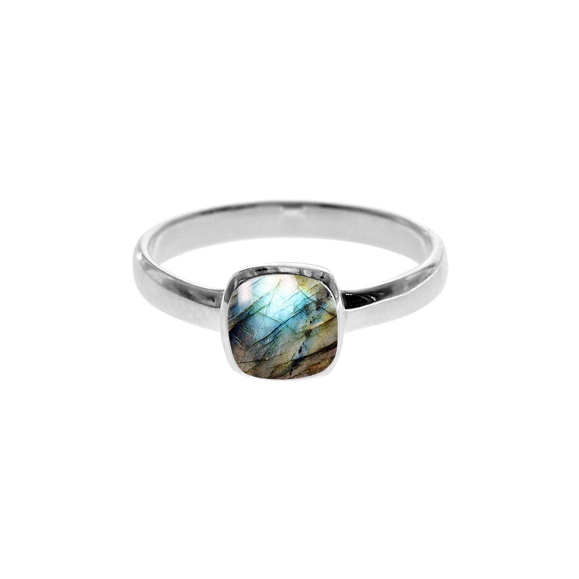 Samira labradorite squircle ring