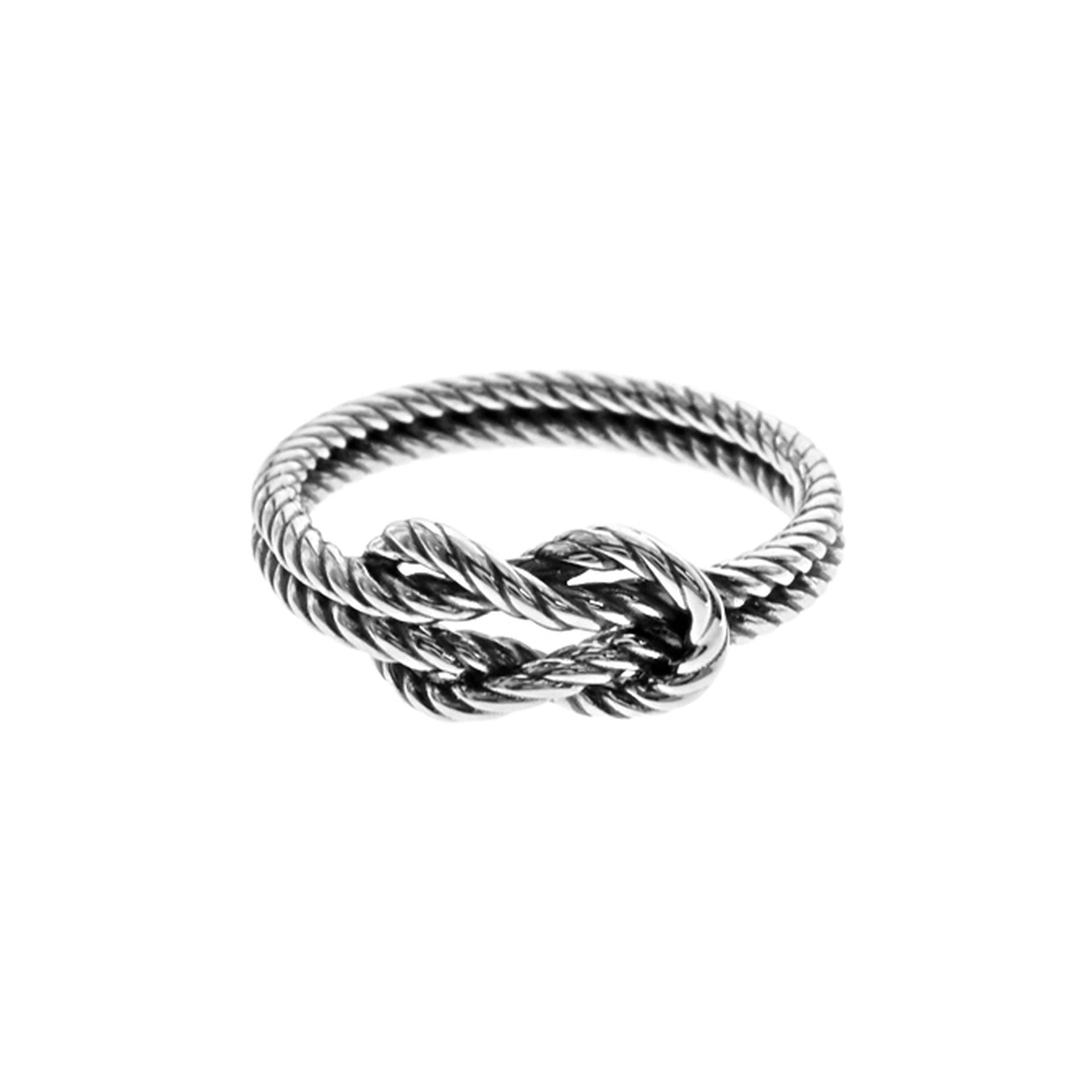 Mila double rope knot ring