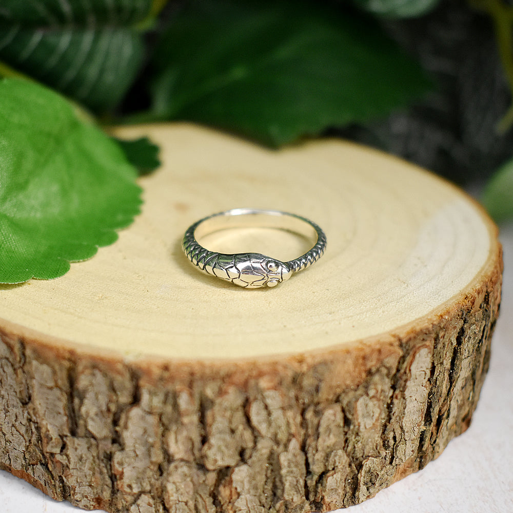 Anya head to tail snake ring