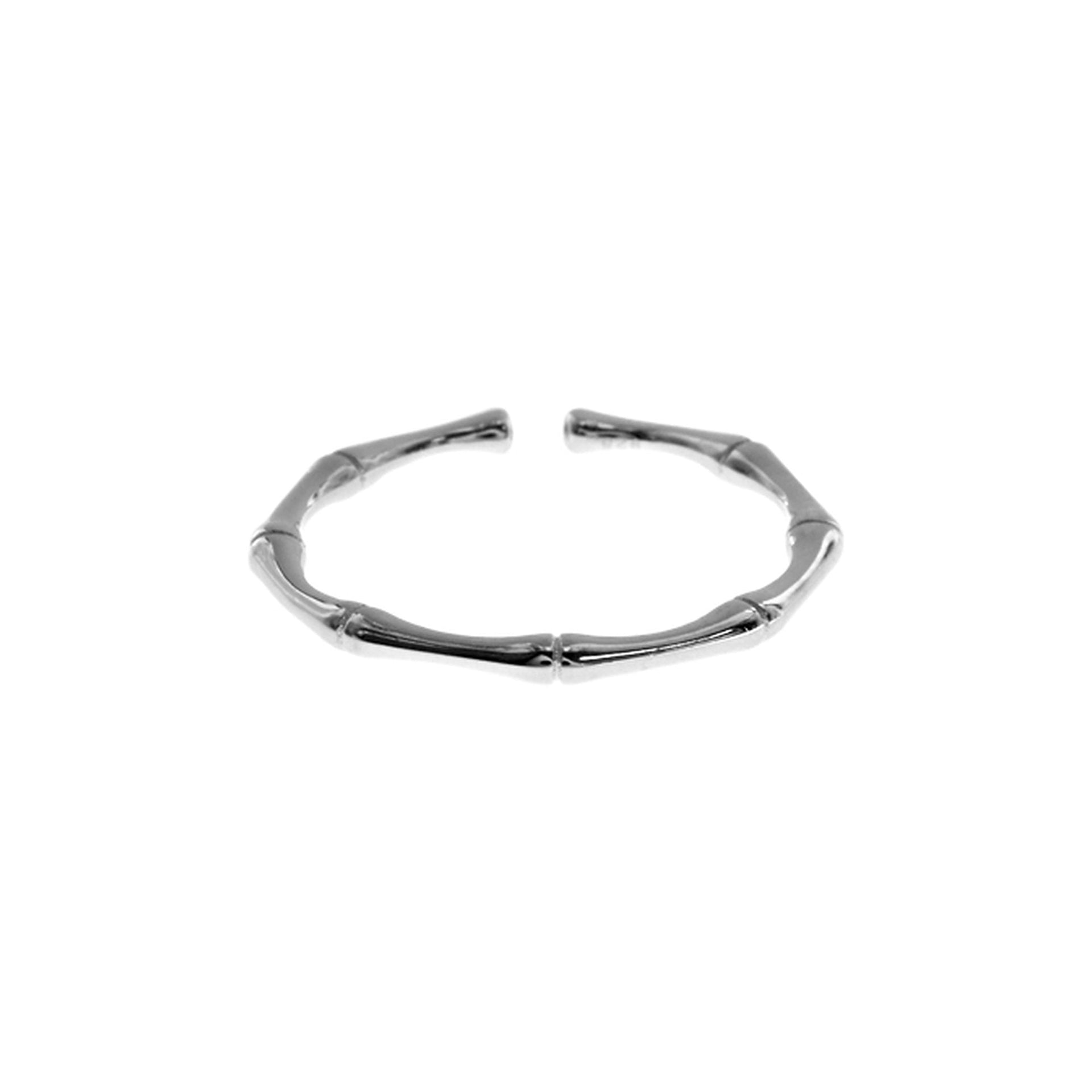 Cora bamboo design open backed ring
