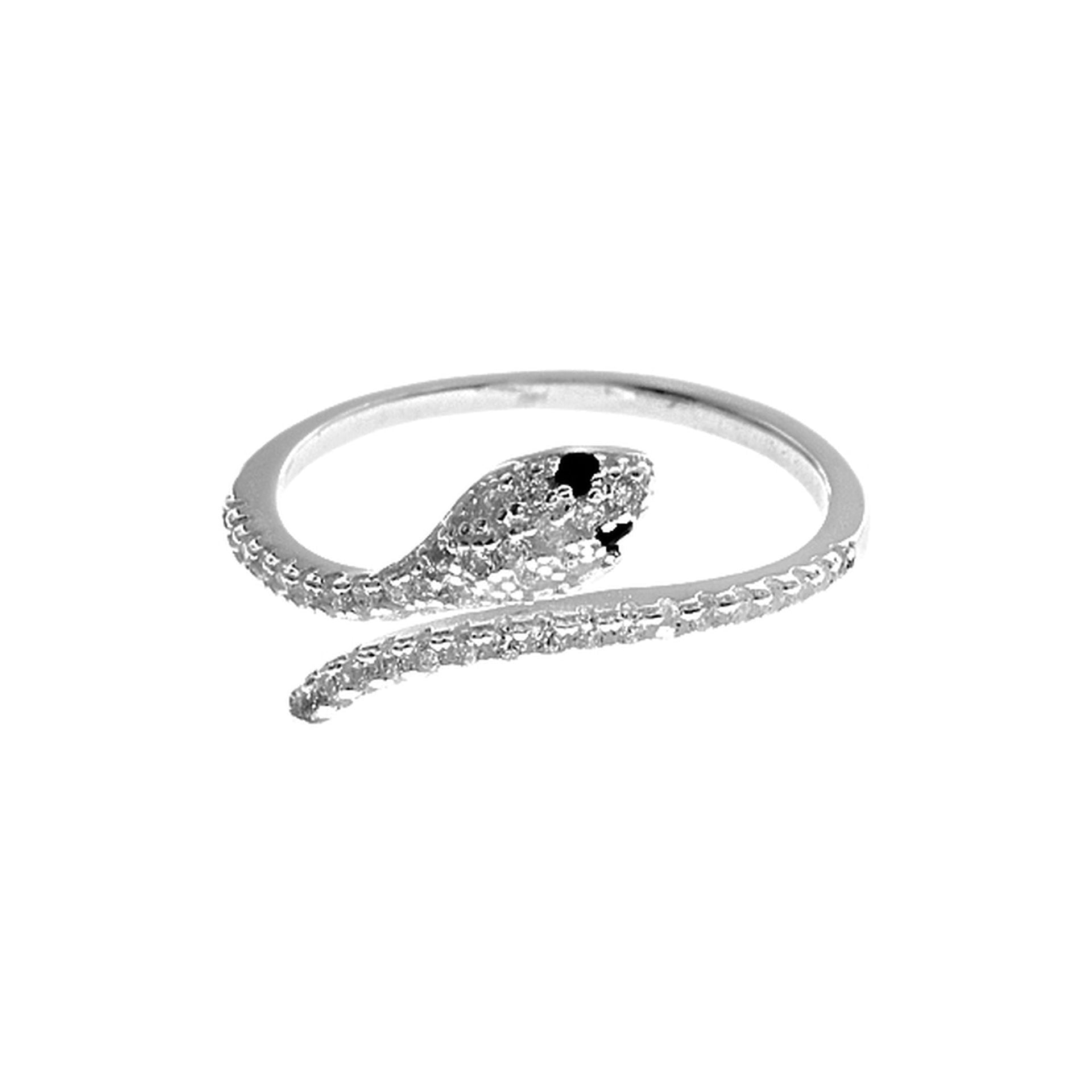 Alianna wrap around CZ set snake ring