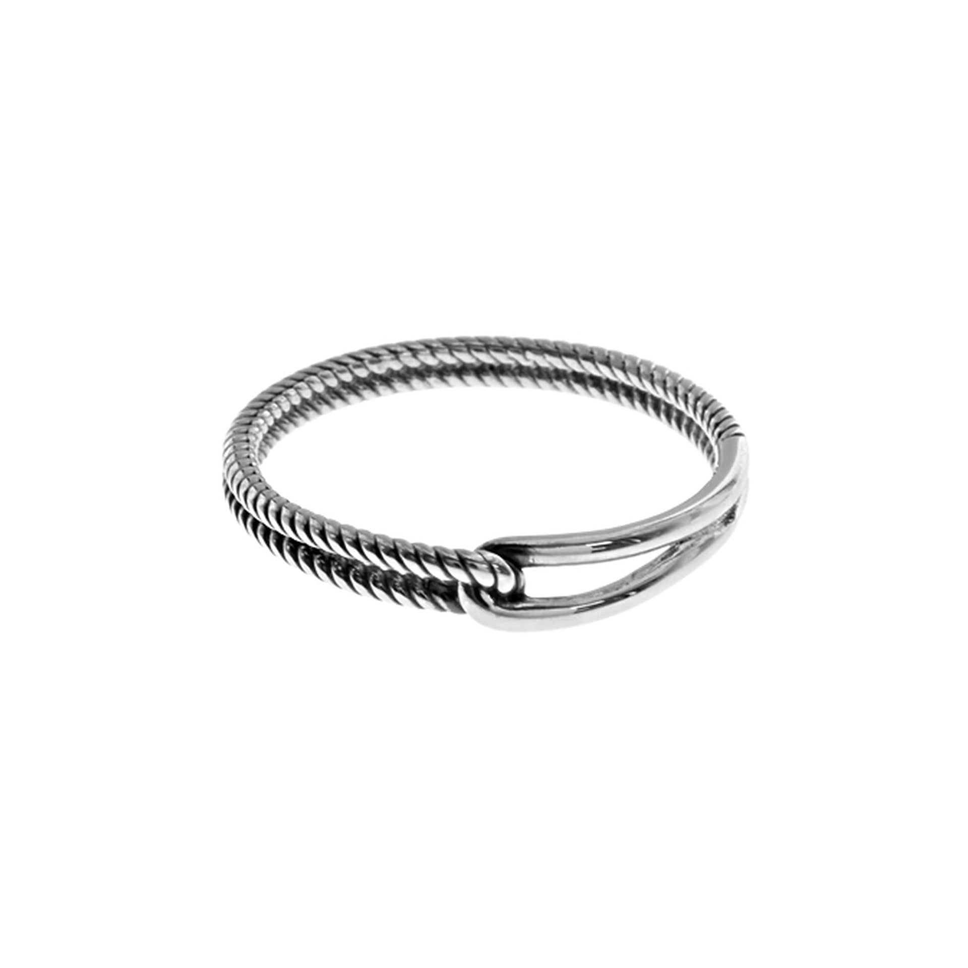 Joanna interlocked rope and eye ring