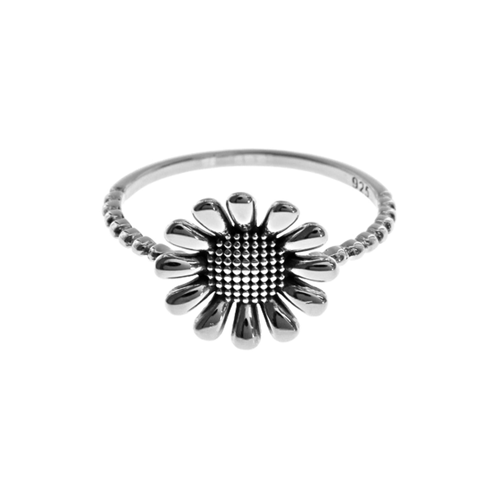 Catalina oxidised daisy ring