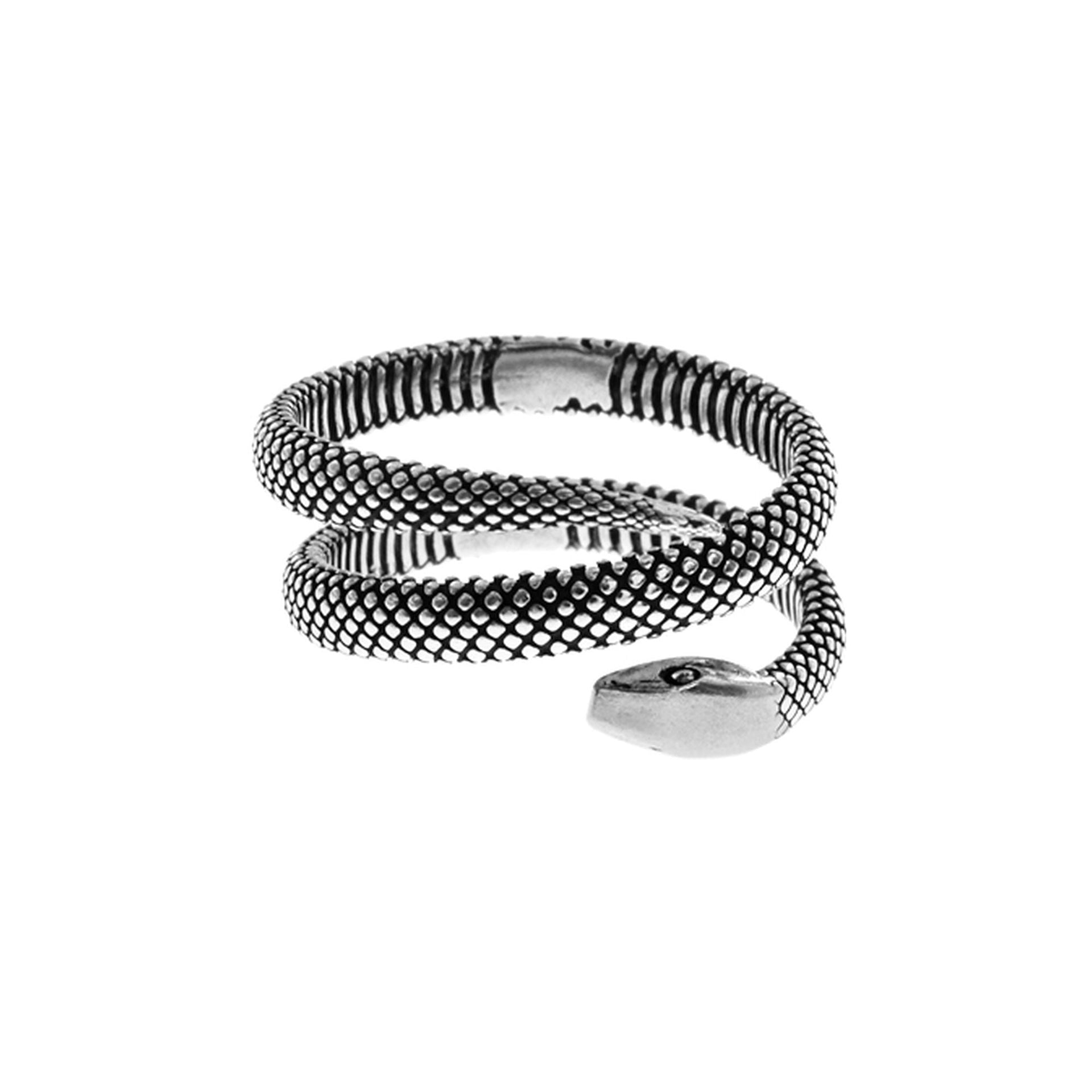 Anya double wrap snake ring