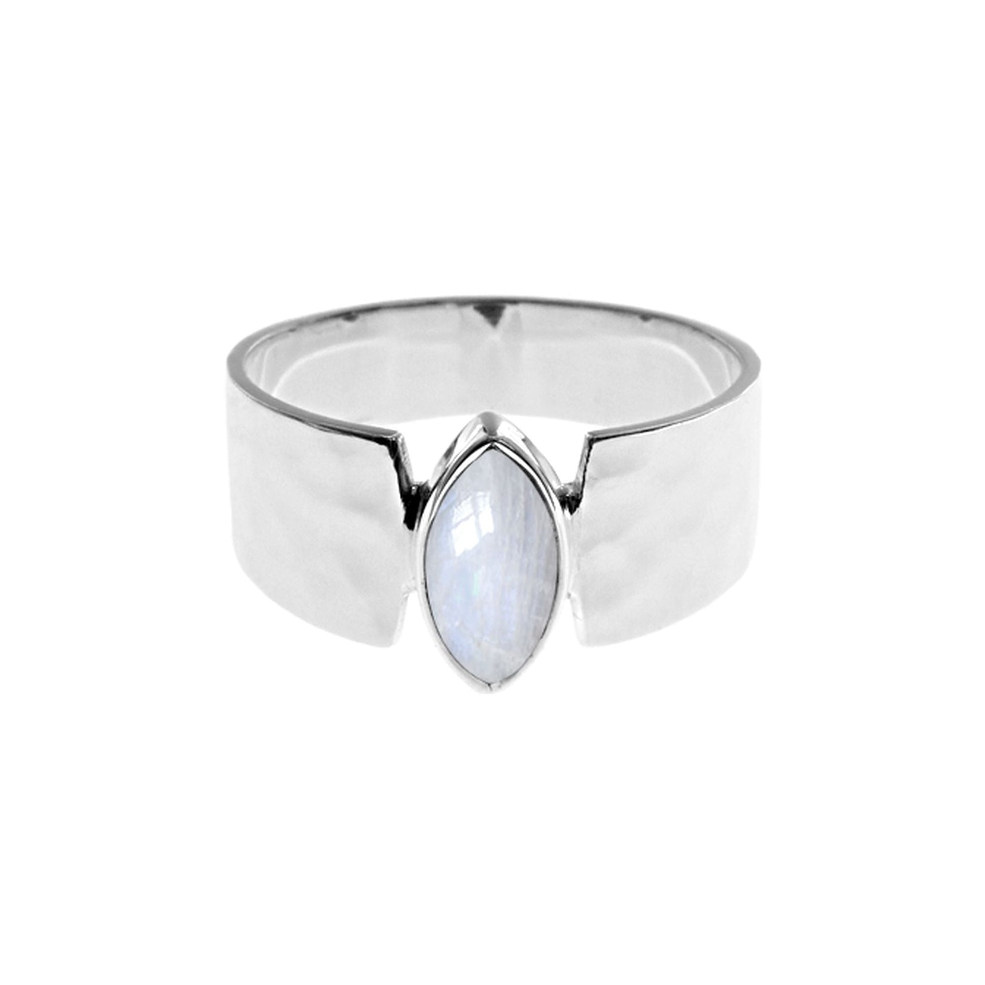 Lexi marquis rainbow moonstone tapered band ring