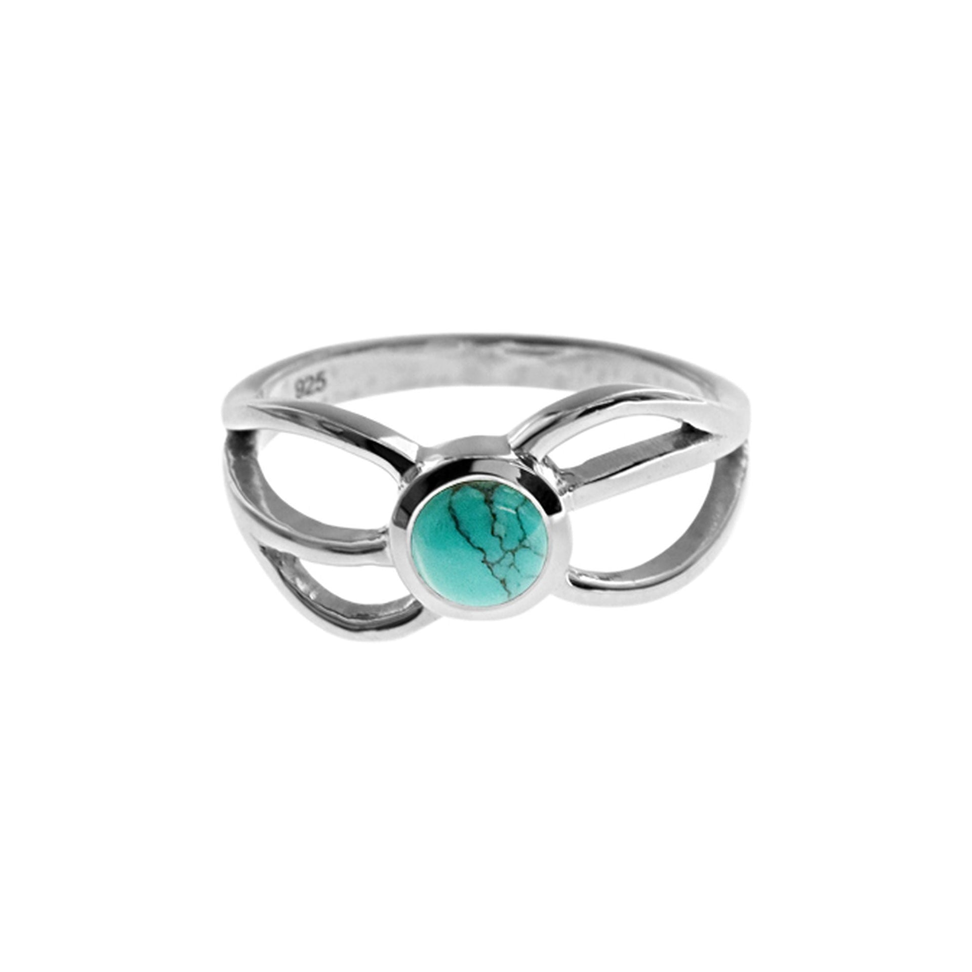 Amy triple wave turquoise ring