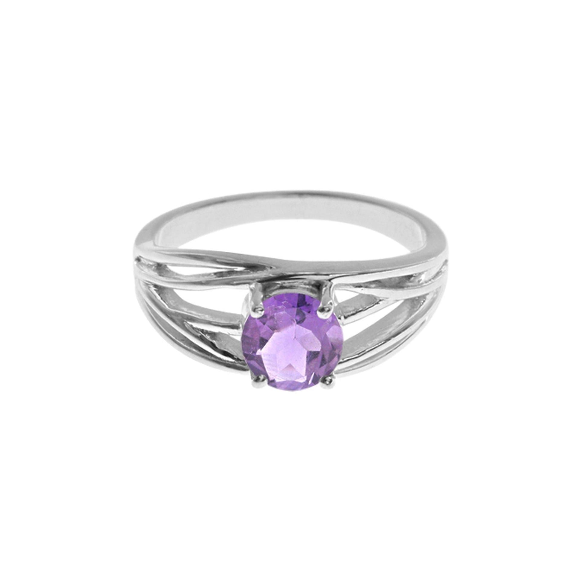 Kara amethyst facet multi-strand band ring