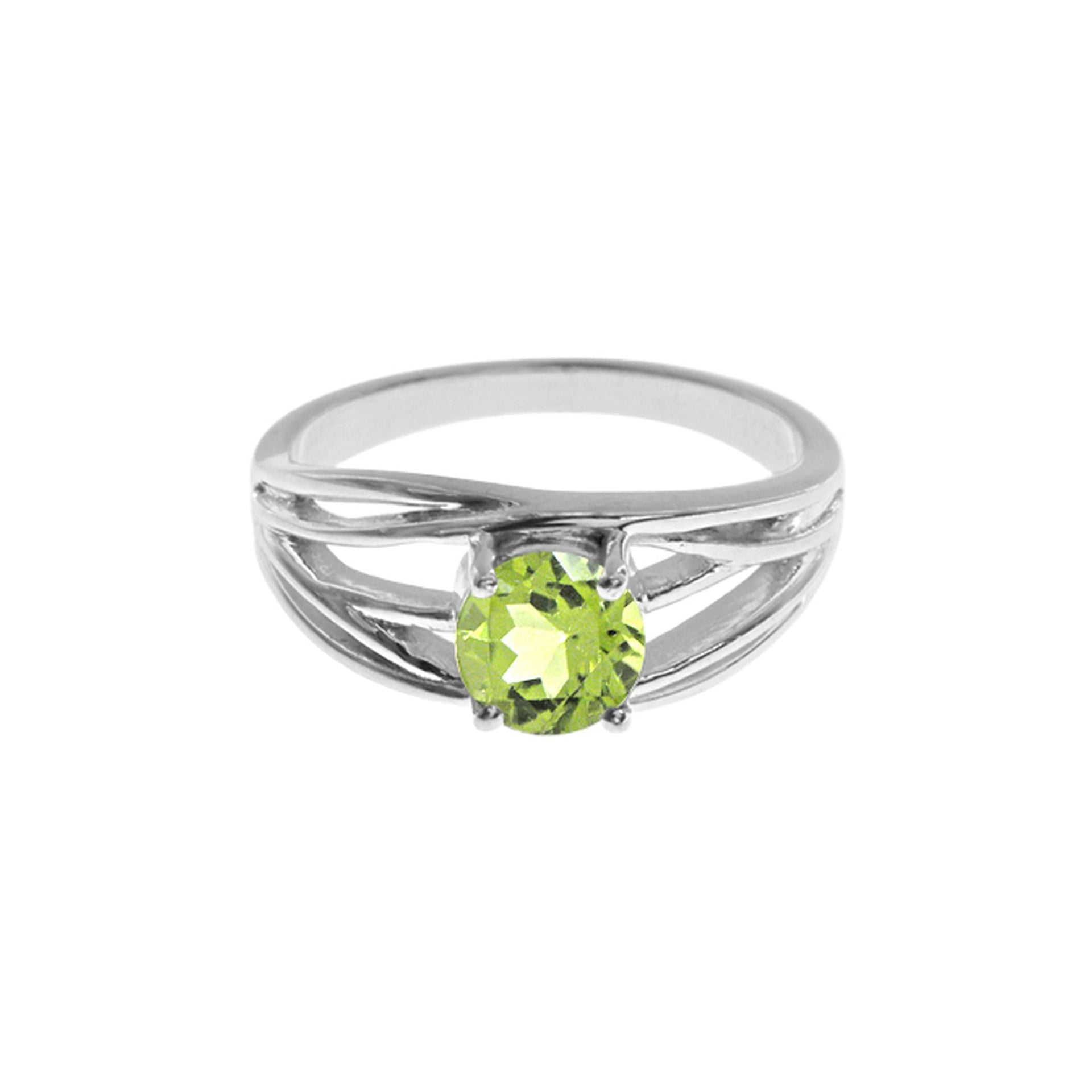 Kara peridot facet multi-strand band ring