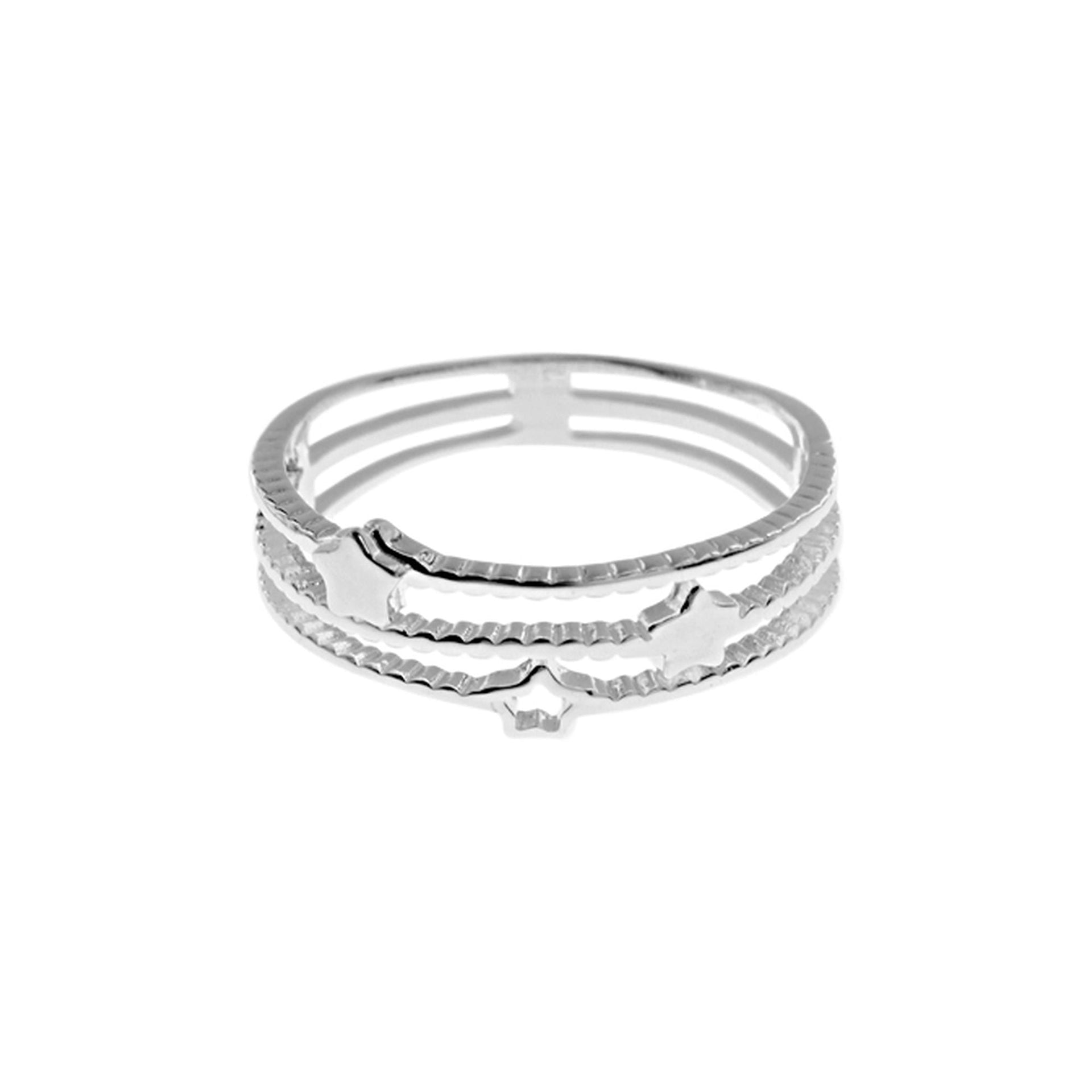 Maura tri-band star ring