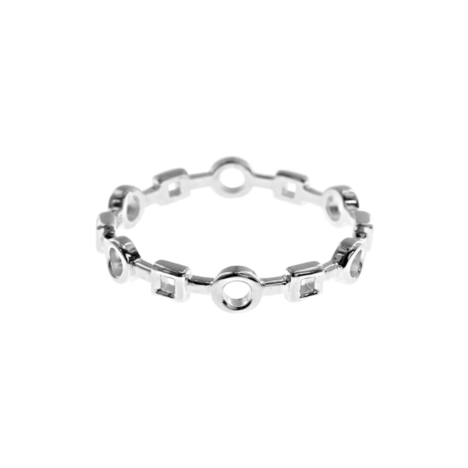 Bria square and circle ring