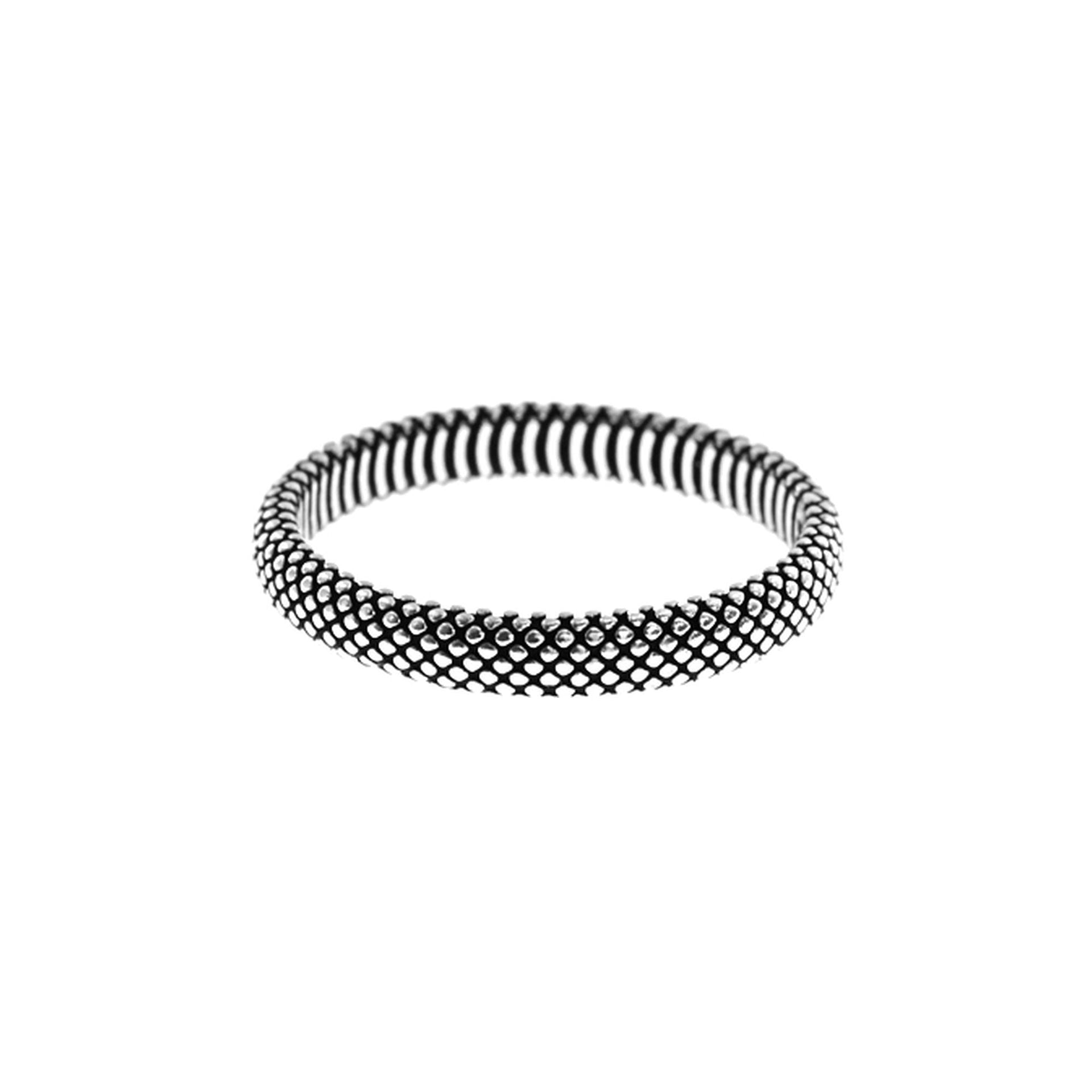 Liana python skin texture ring