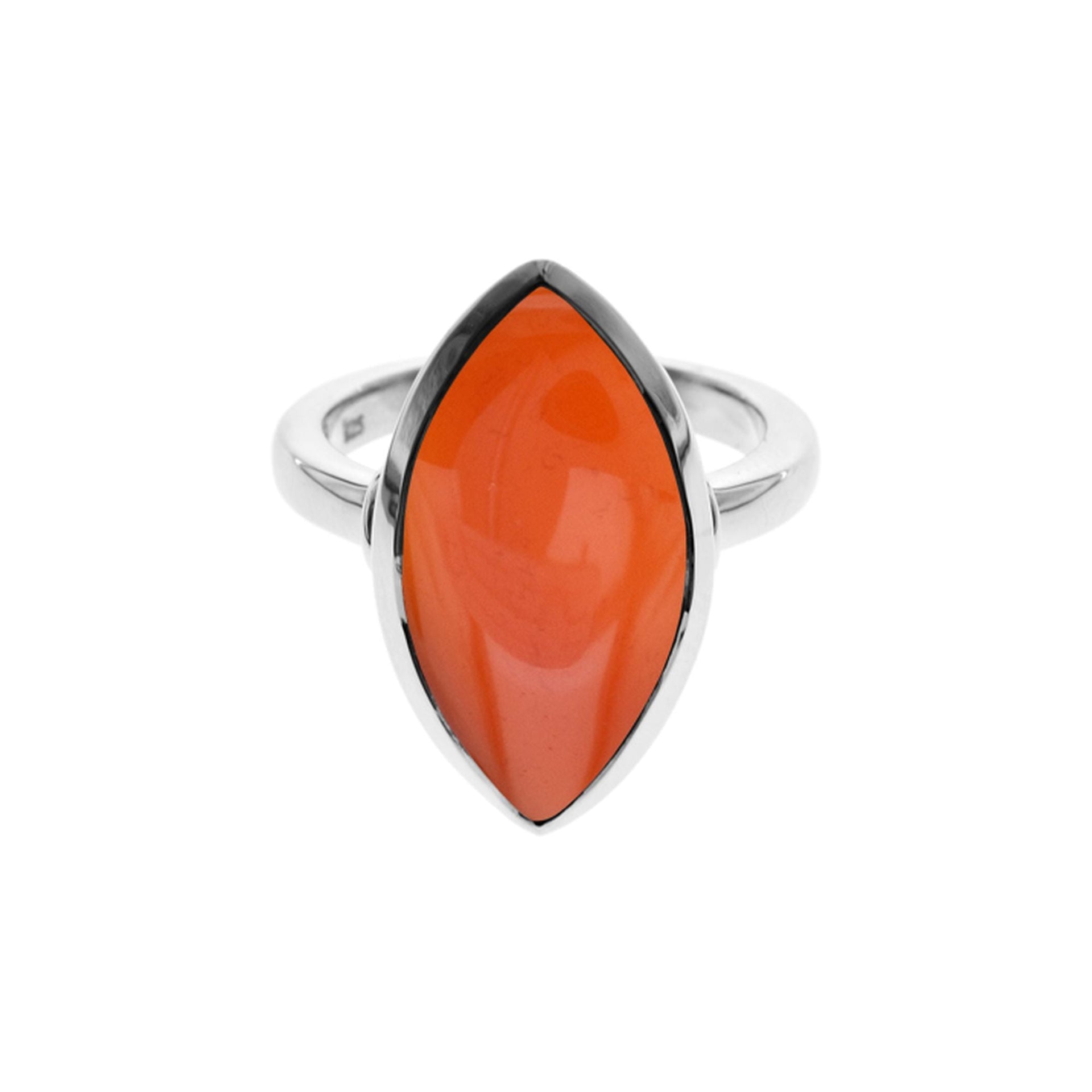 Samira plain marquis carnelian ring