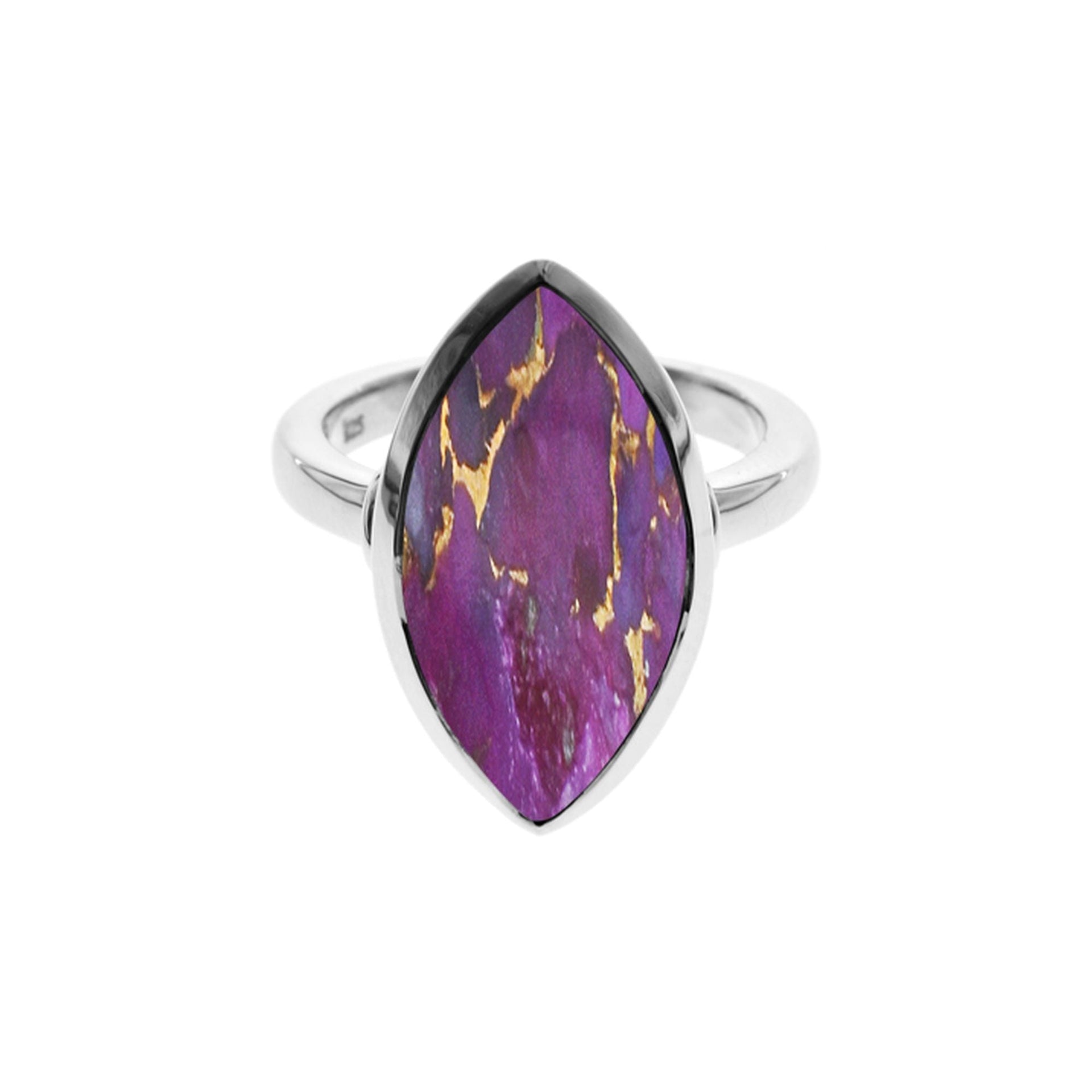 Samira plain large marquis purple mohave ring