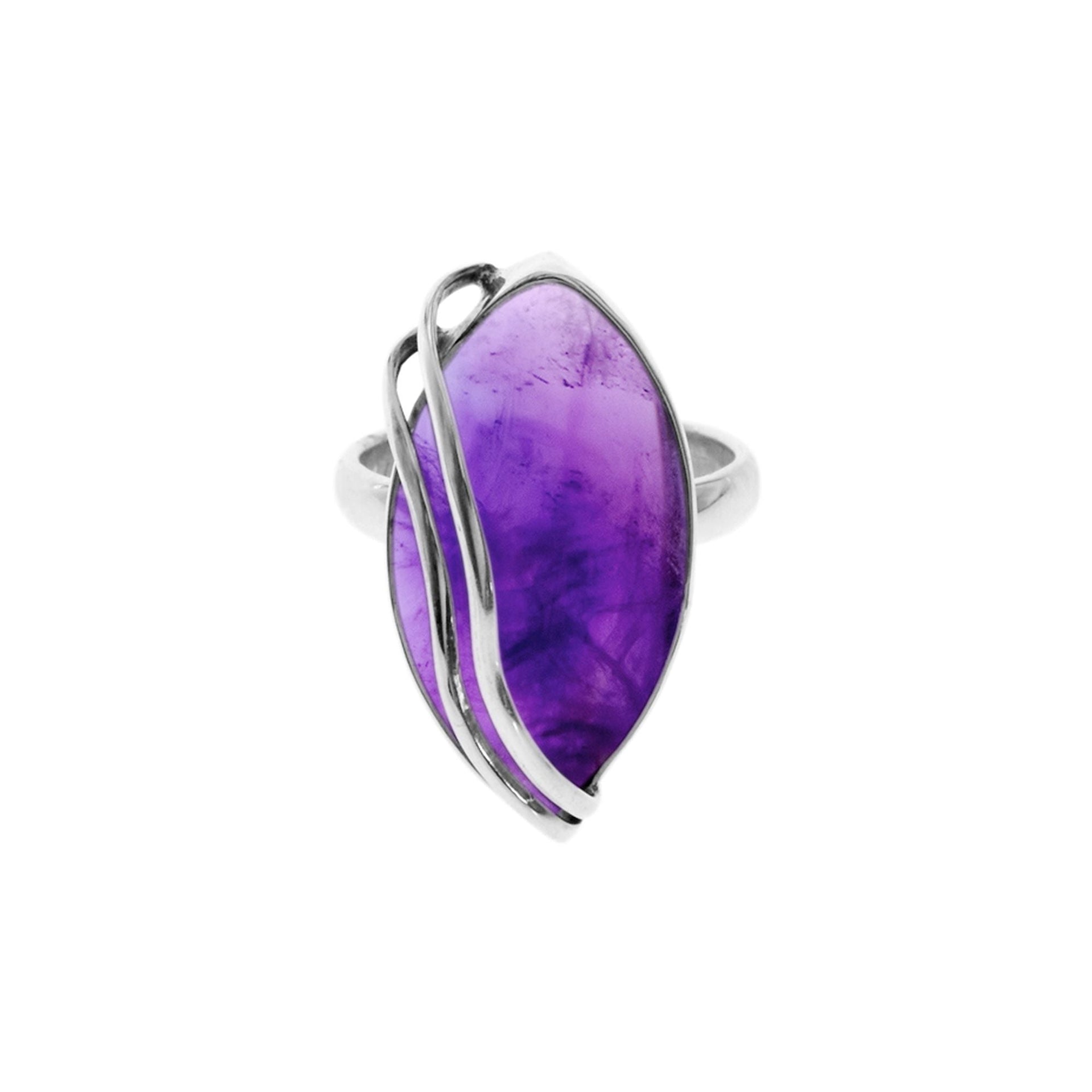 Amy marquis amethyst with wire overlay ring