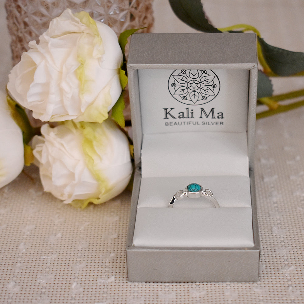 Amy turquoise with swirl detail ring