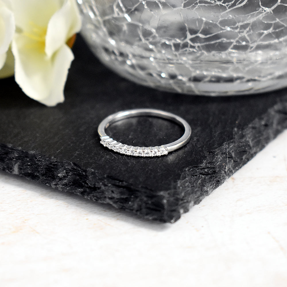 Carrie multi-set CZ band ring