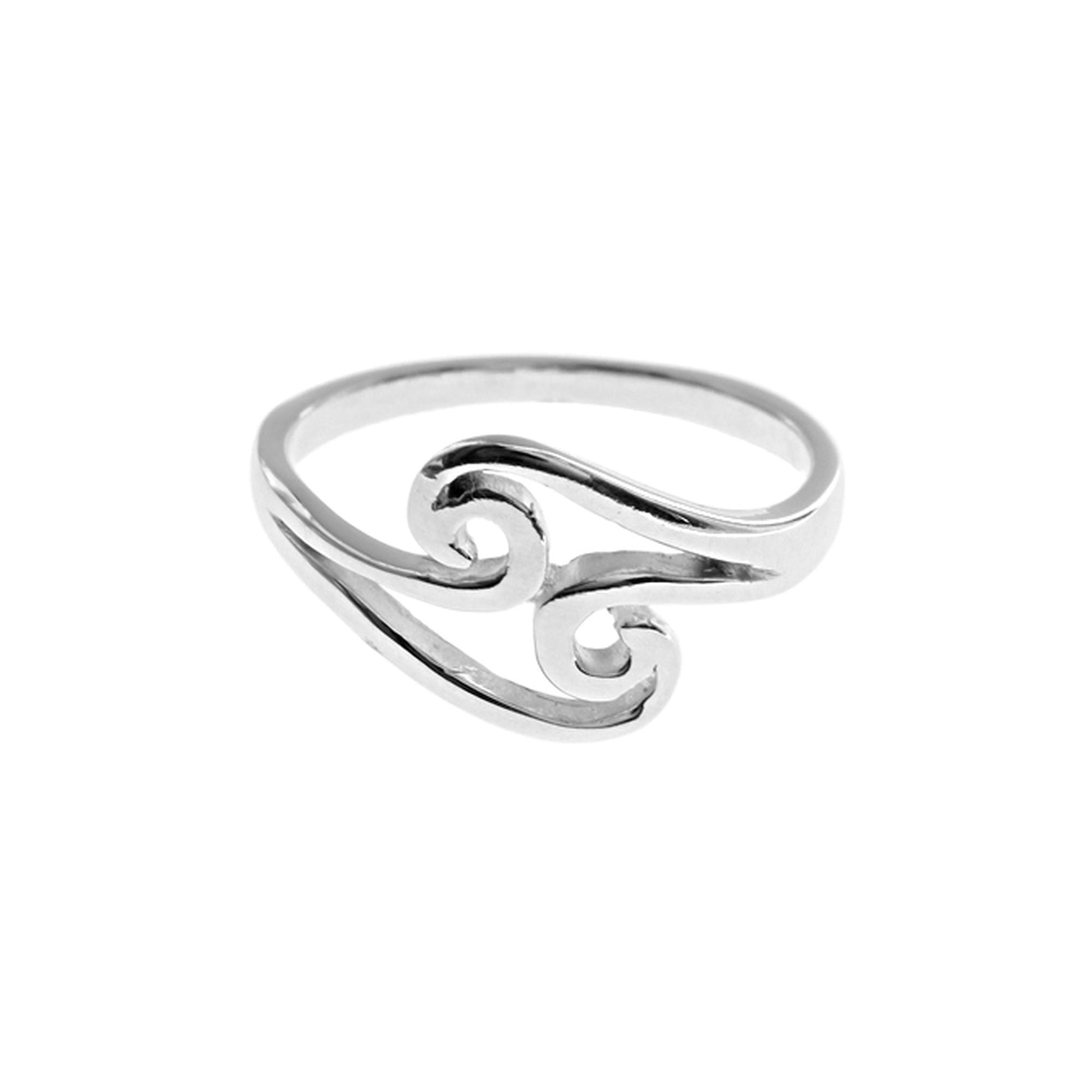Mila mirrored wave ring