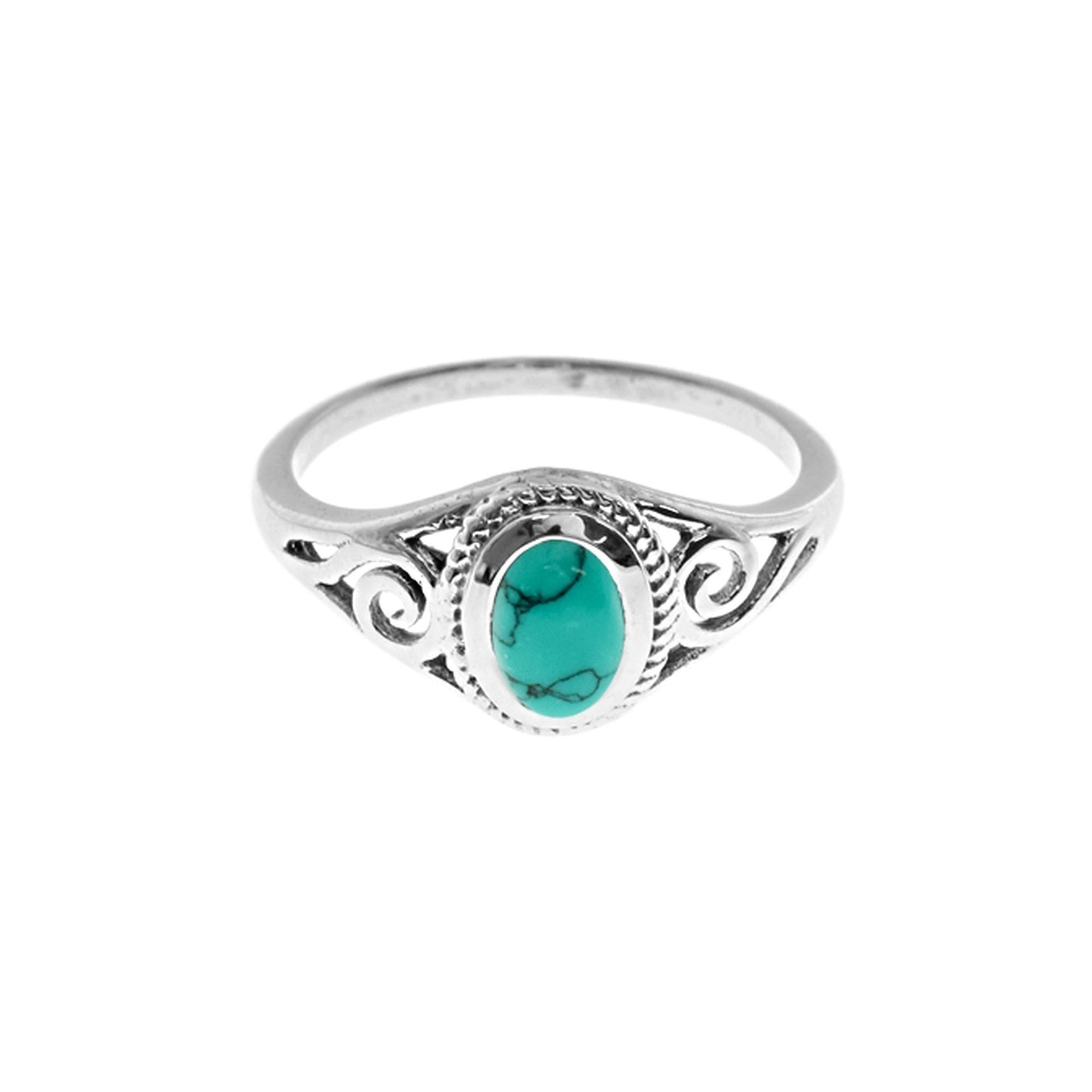Catalina turquoise scroll ring