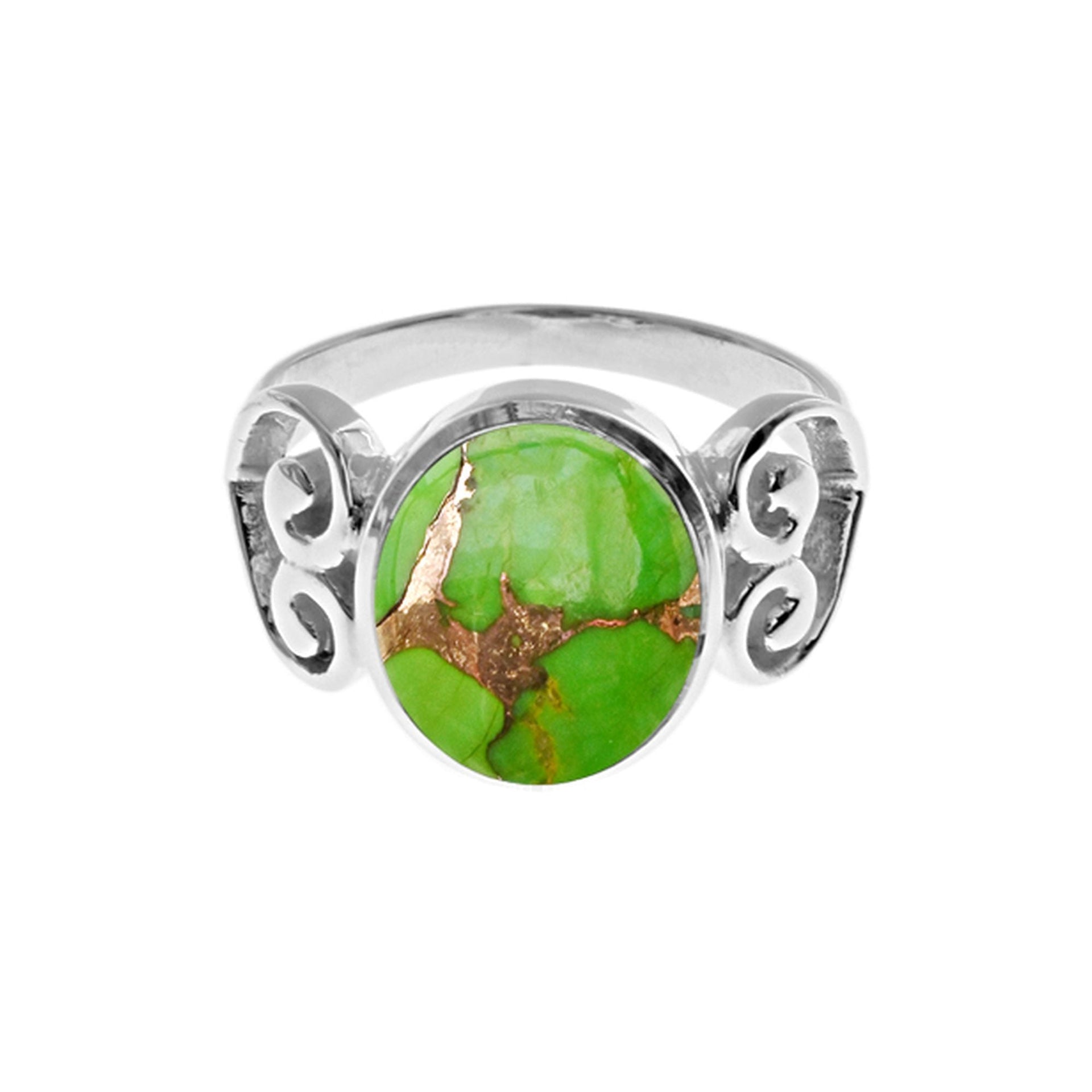 Tilly green mohave turquoise heart ring