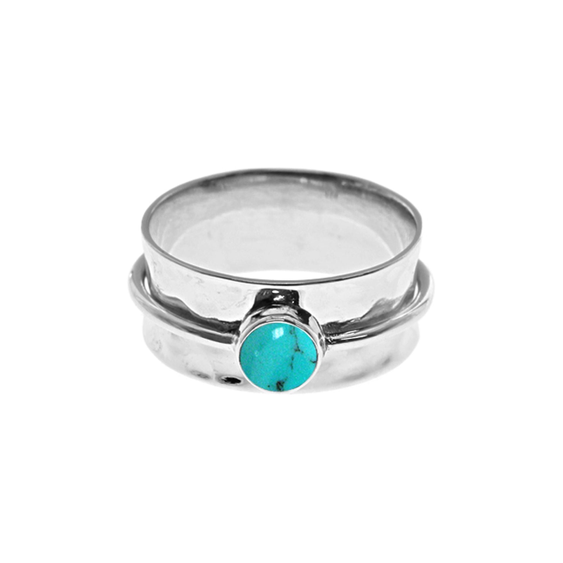 Lexi single band turquoise spinning ring