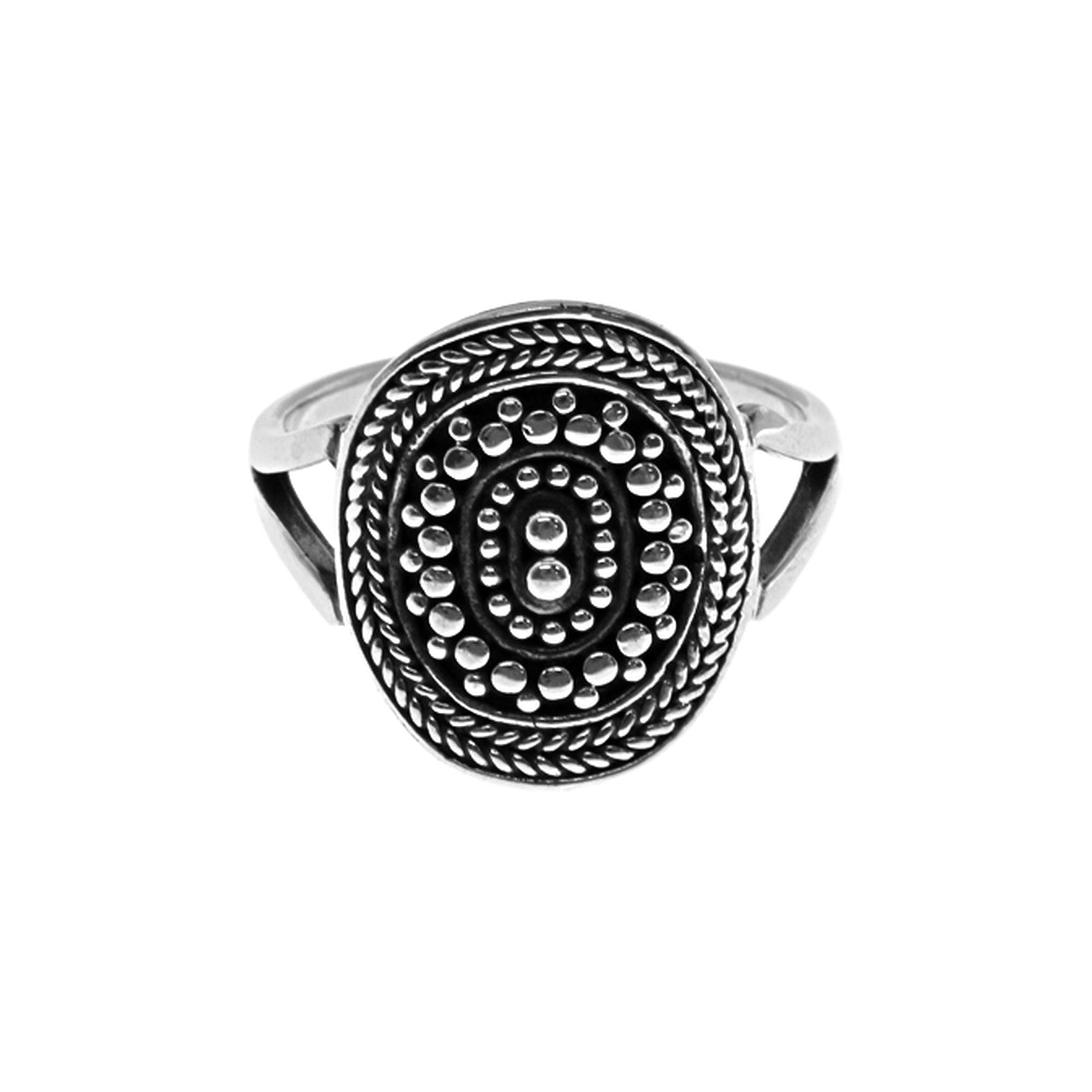 Catalina boho style oval shield ring
