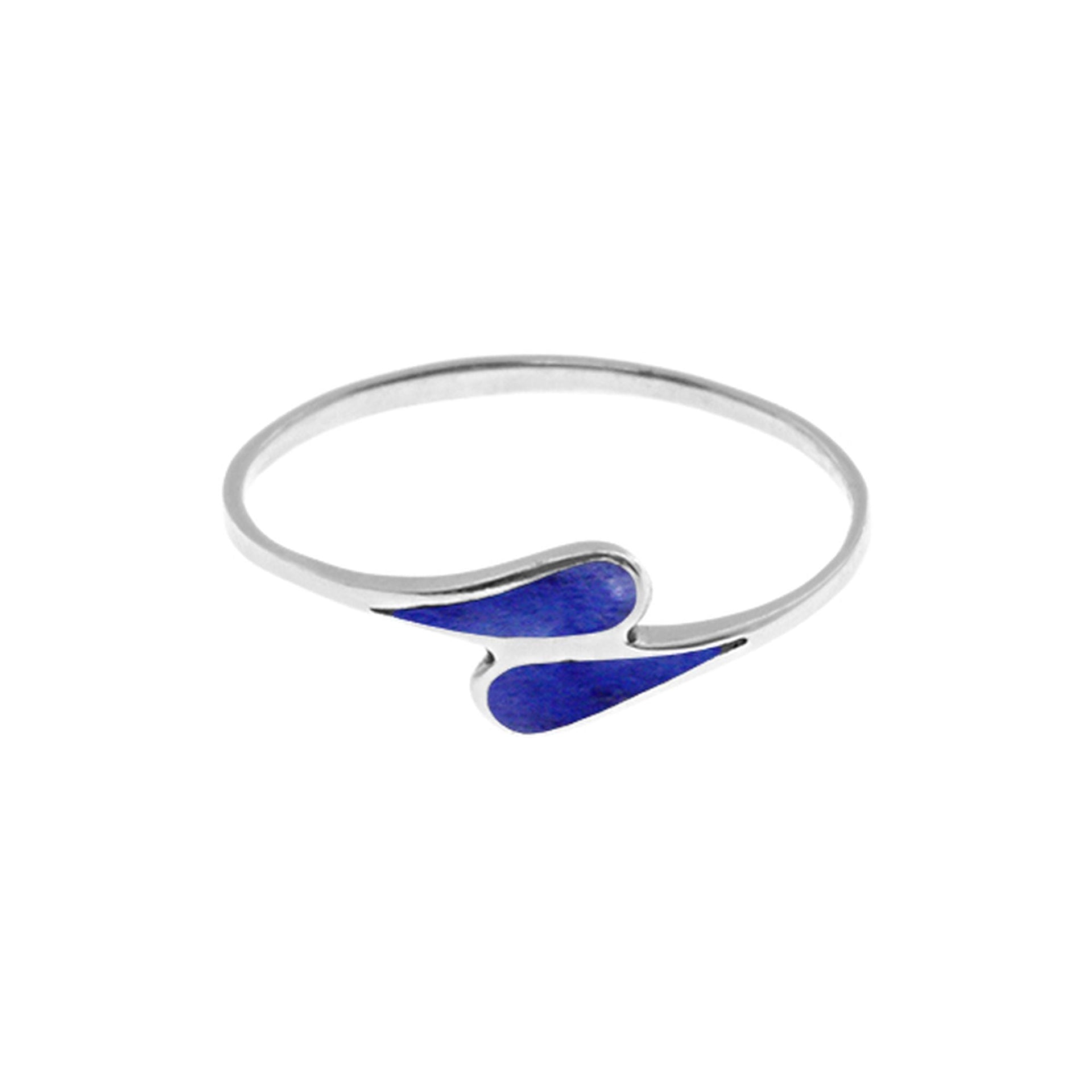 Smile overlapped  lapis ring