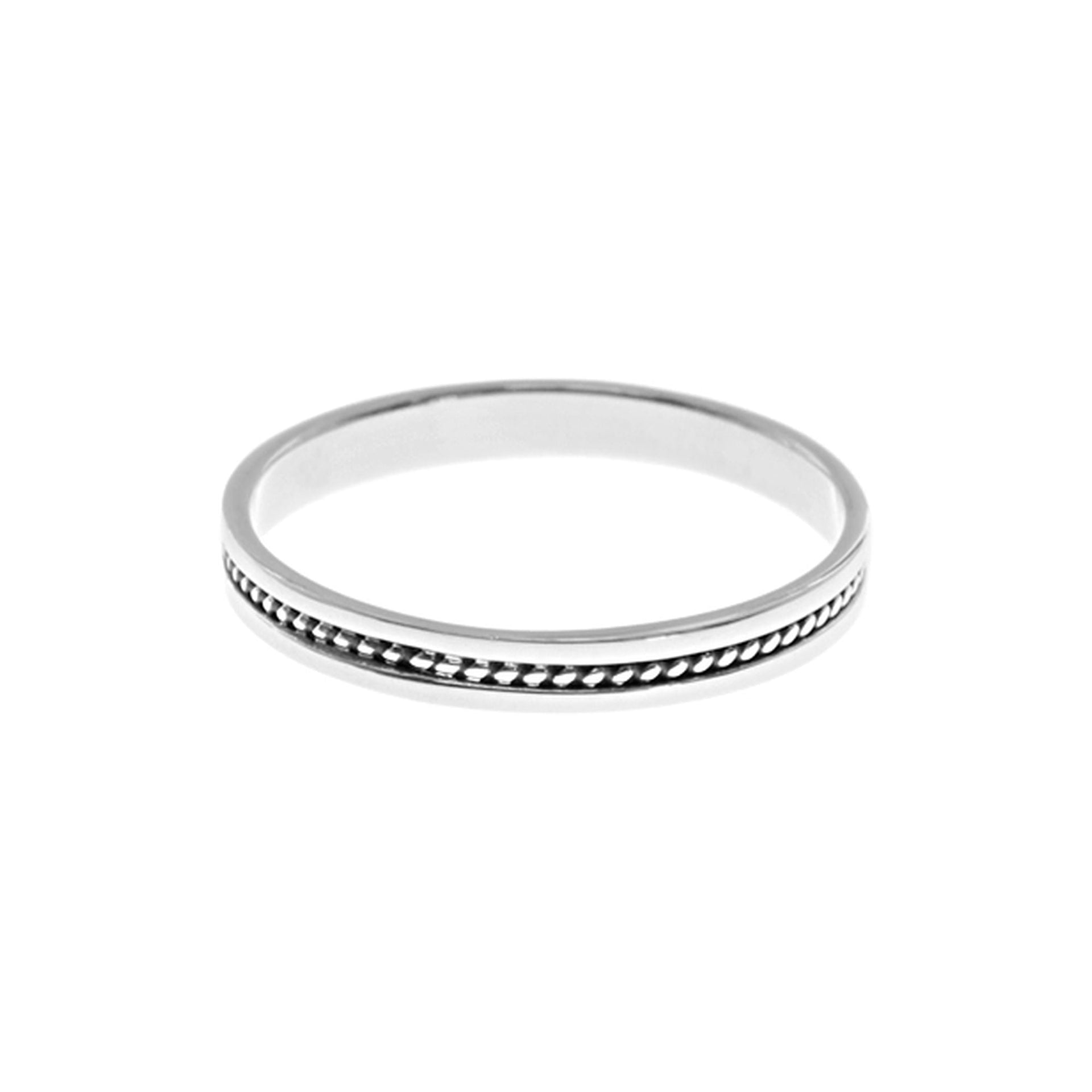 Harley thin rope twist ring