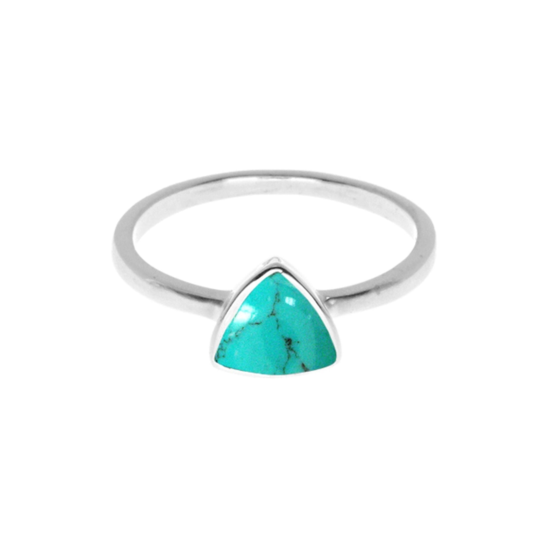 Samira trillion cut turquoise ring