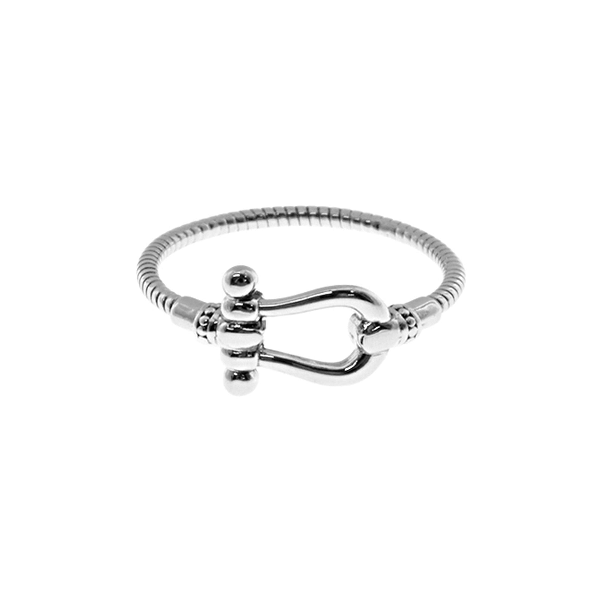 Cavelli silver clasp ring