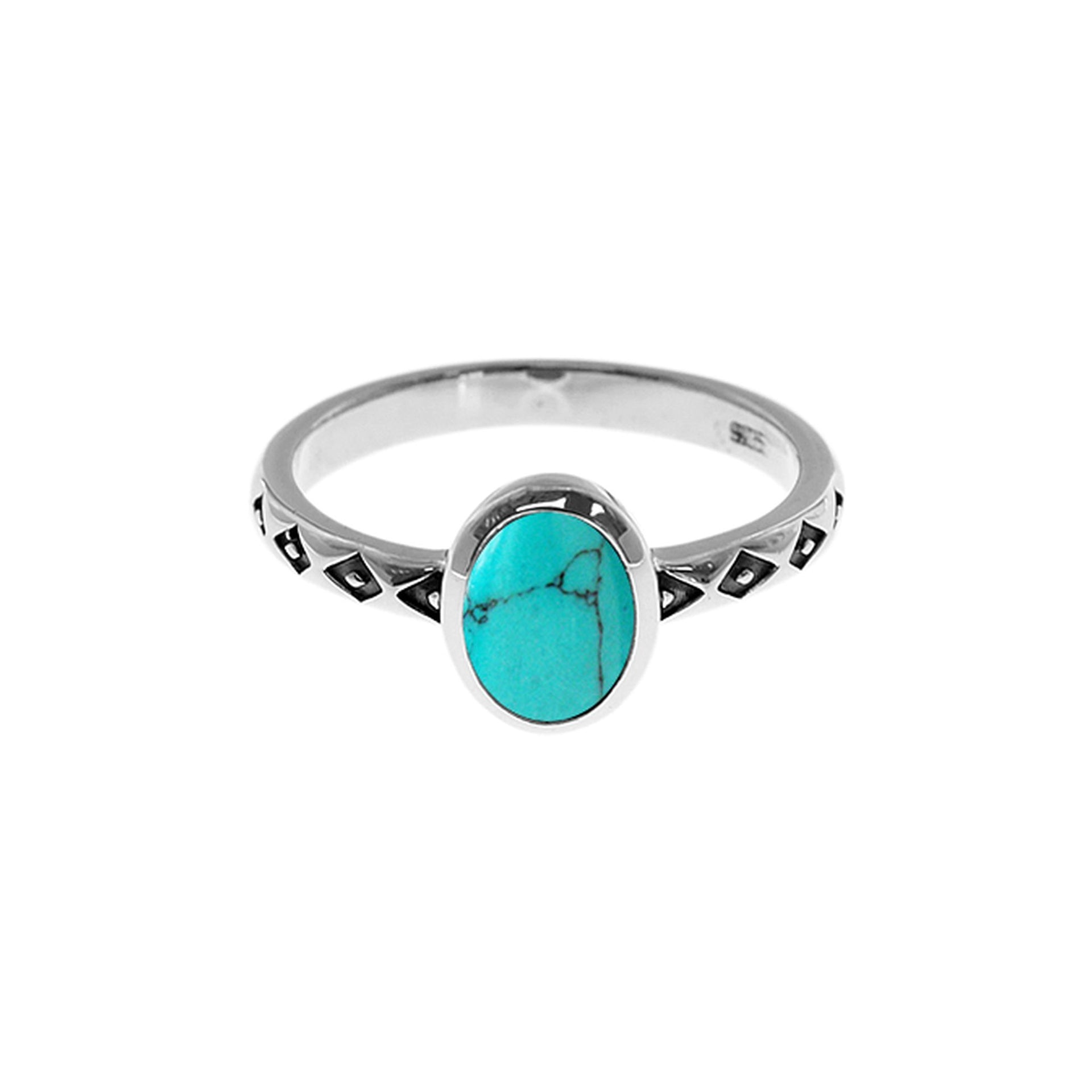 Tilly diamond dot turquoise ring
