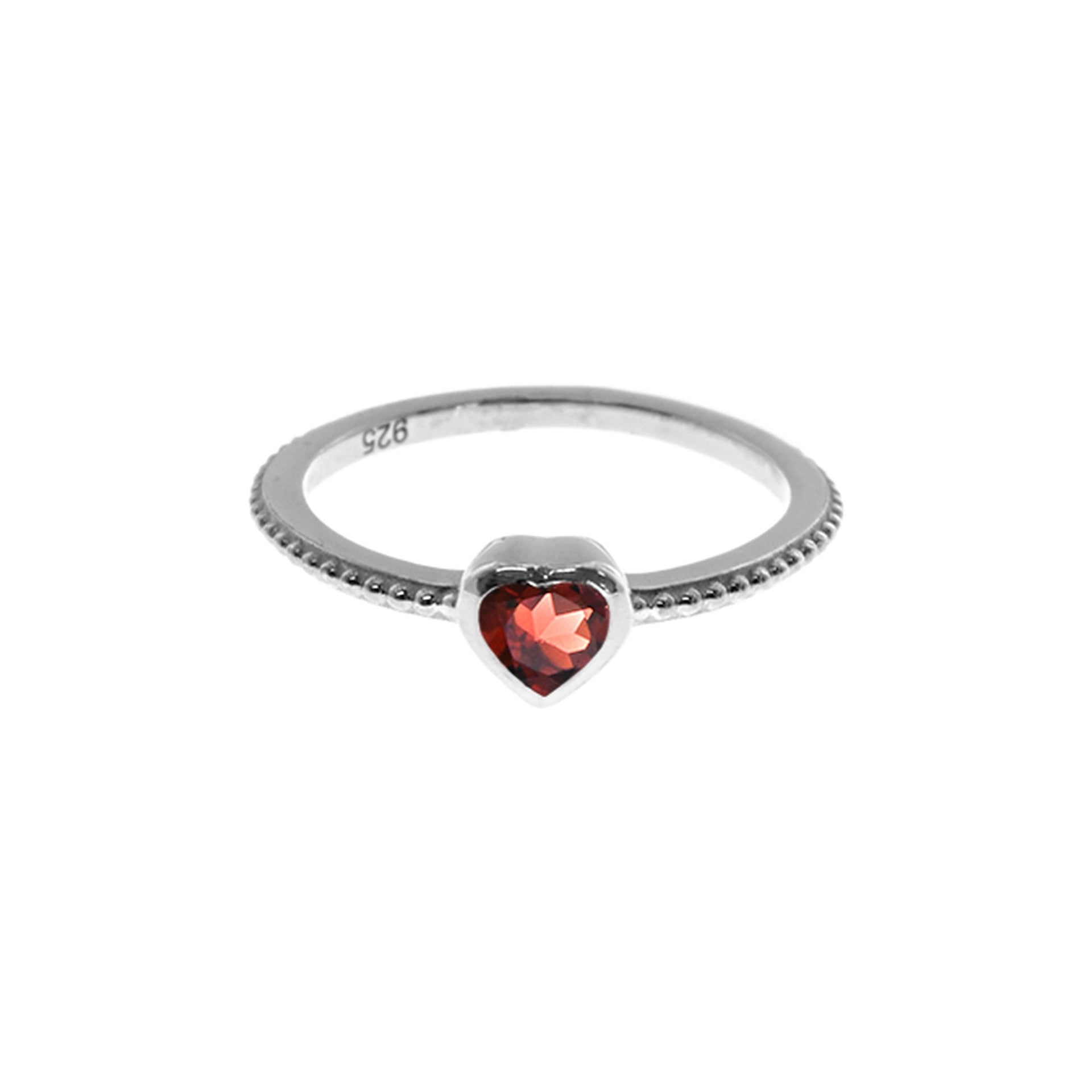 Samira garnet heart ring