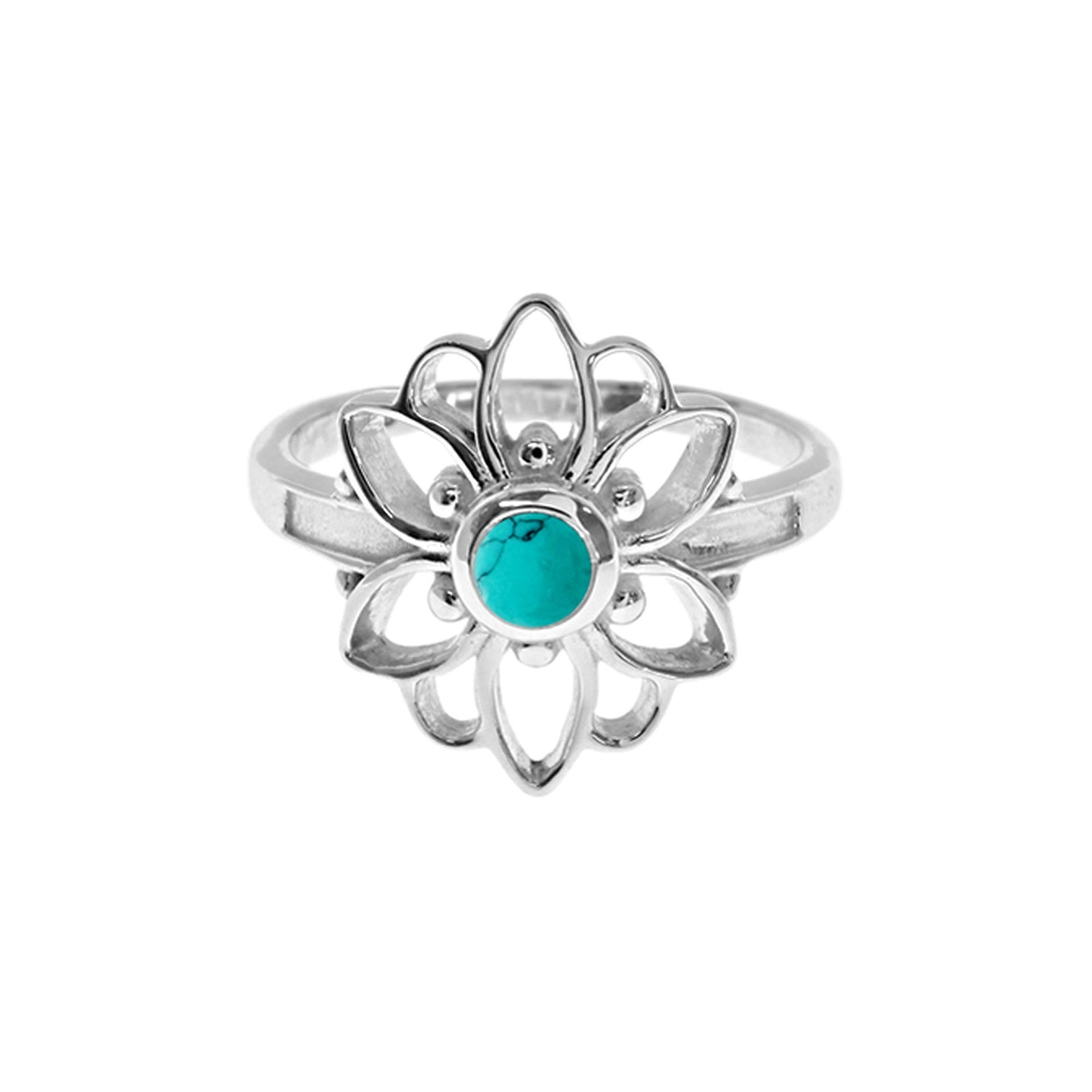 Catalina turquoise mandala ring