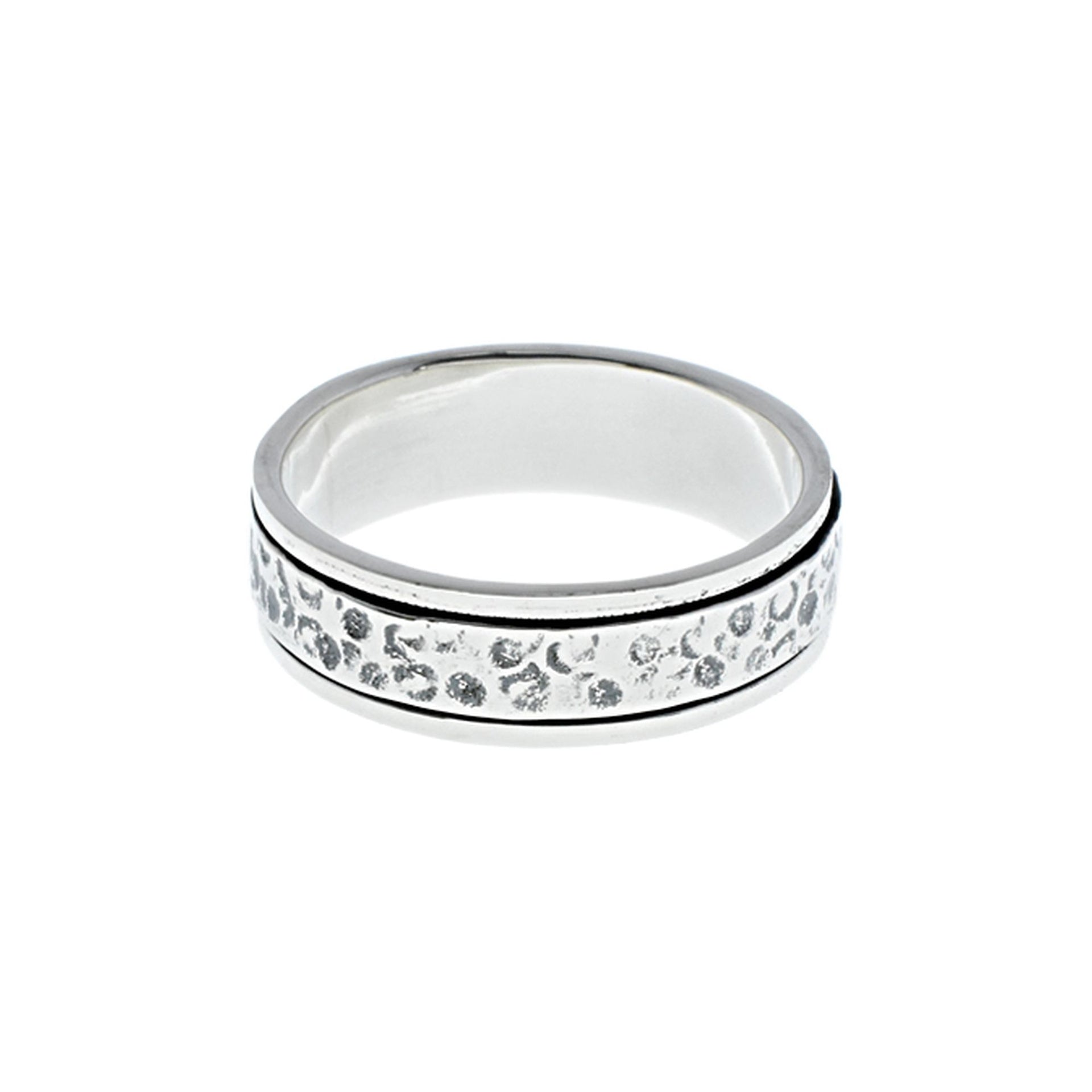 Casey mottled texture spinning ring