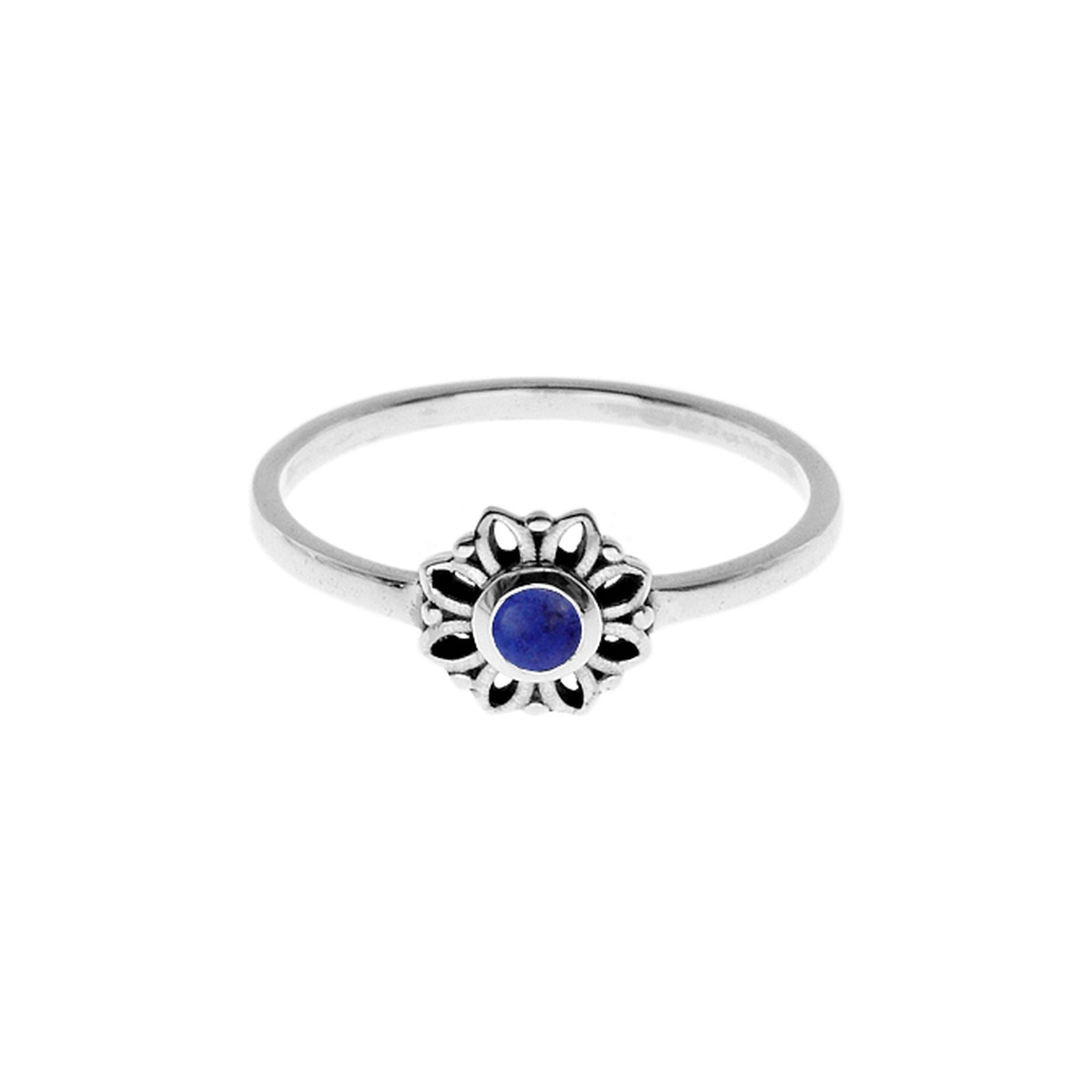 Catalina lapis lazuli dahlia ring